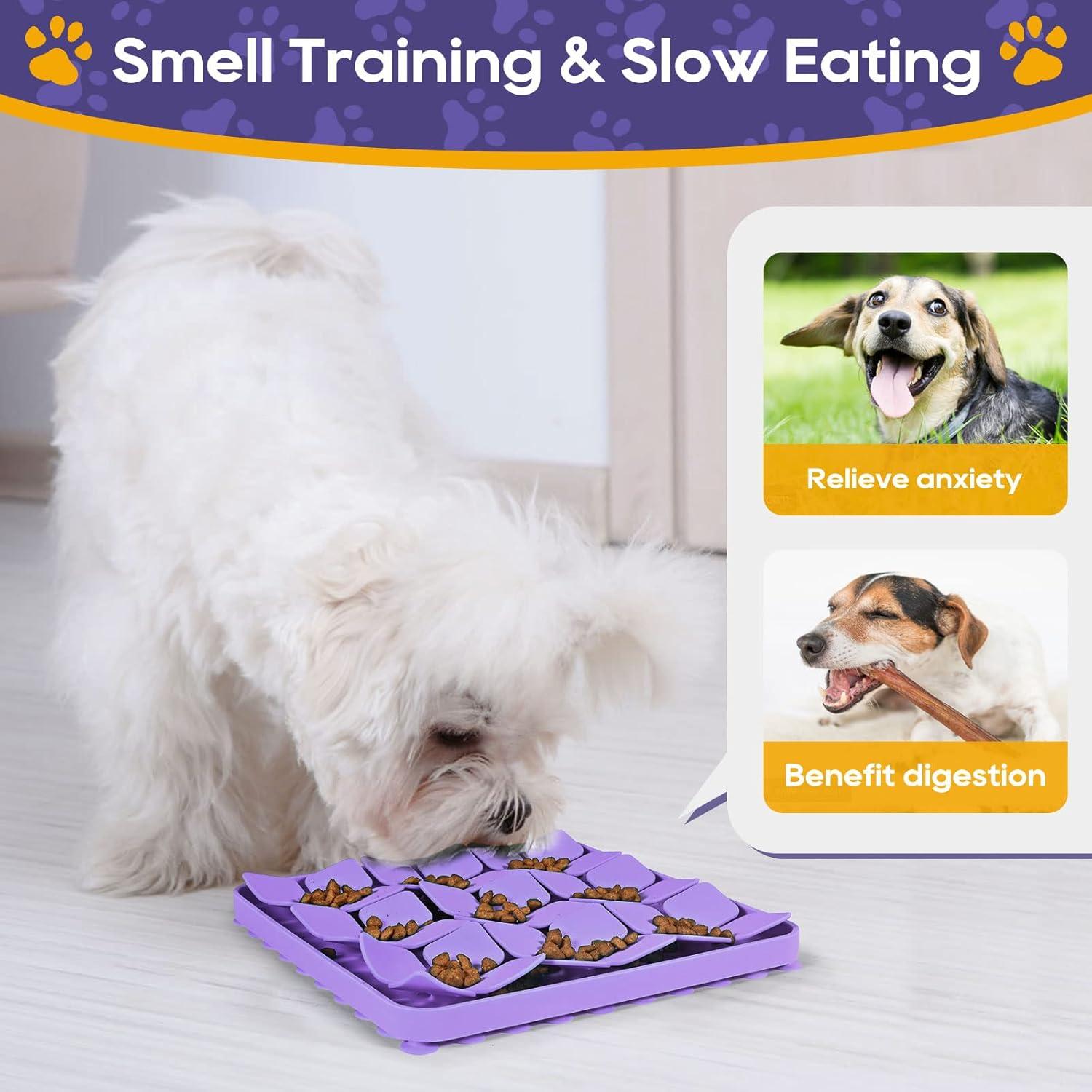 Alfombra de Olfateo de Silicona OurMiao 20.5cm Púrpura