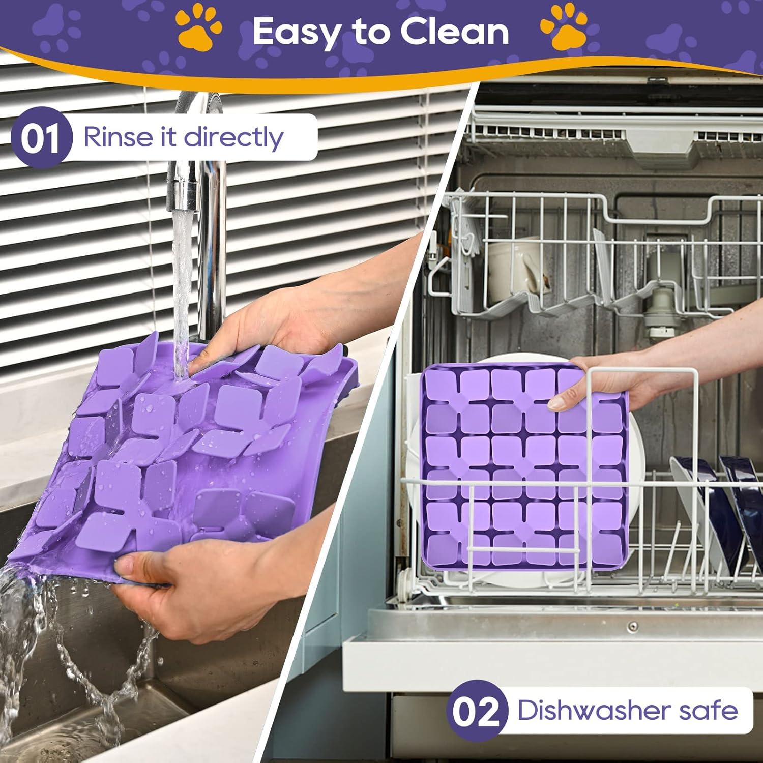 Alfombra de Olfateo de Silicona OurMiao 20.5cm Púrpura