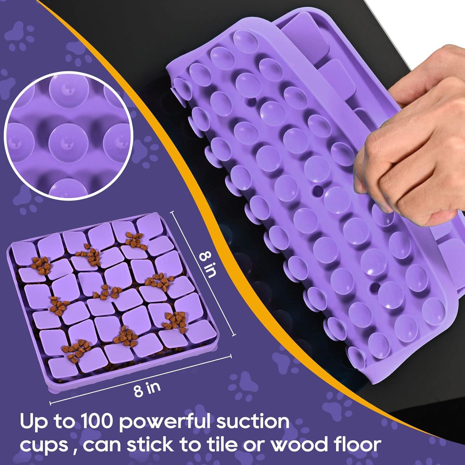 Alfombra de Olfateo de Silicona OurMiao 20.5cm Púrpura