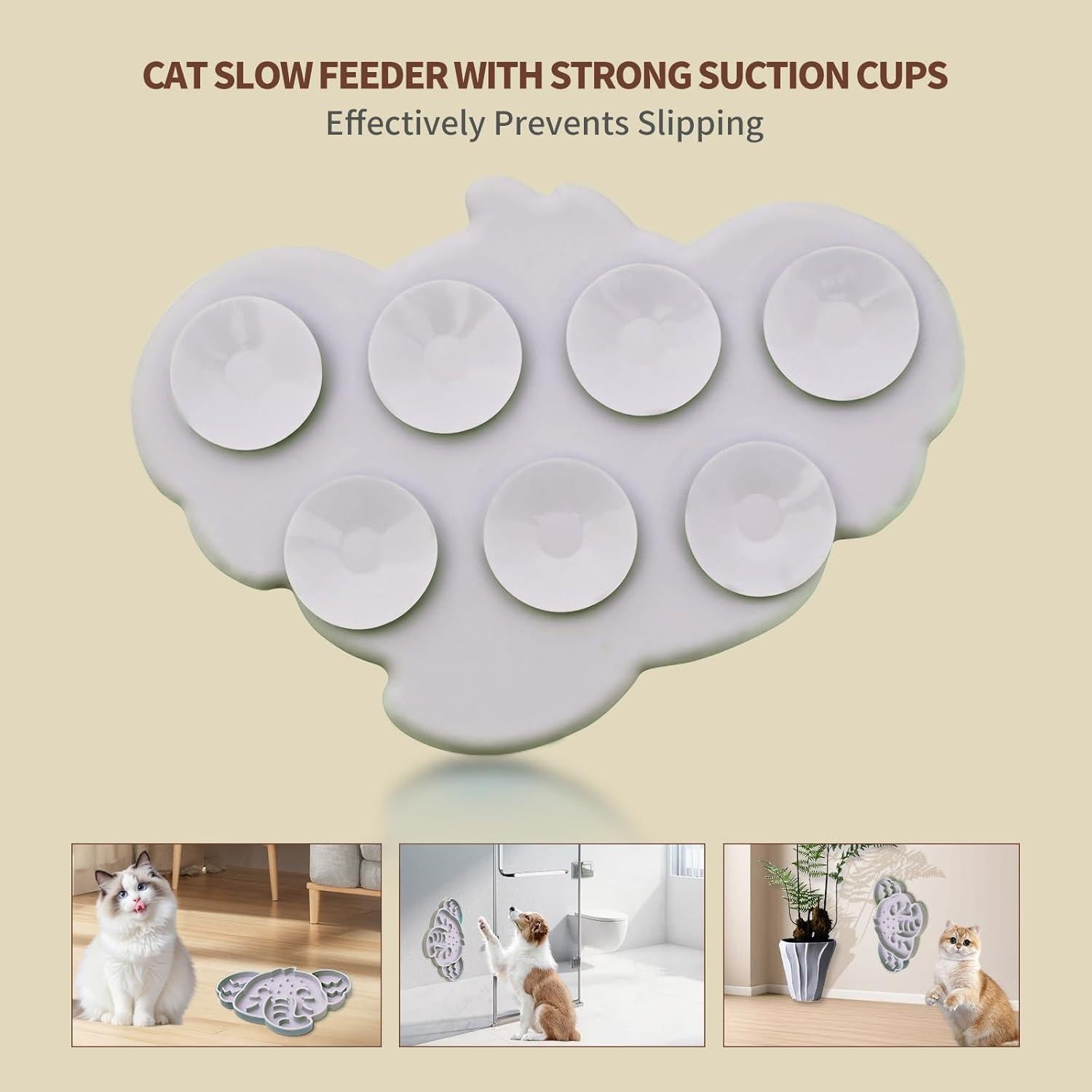 Tazón de Alimentación Lenta Silicona ZOURYNUA 0.8 Taza Gris