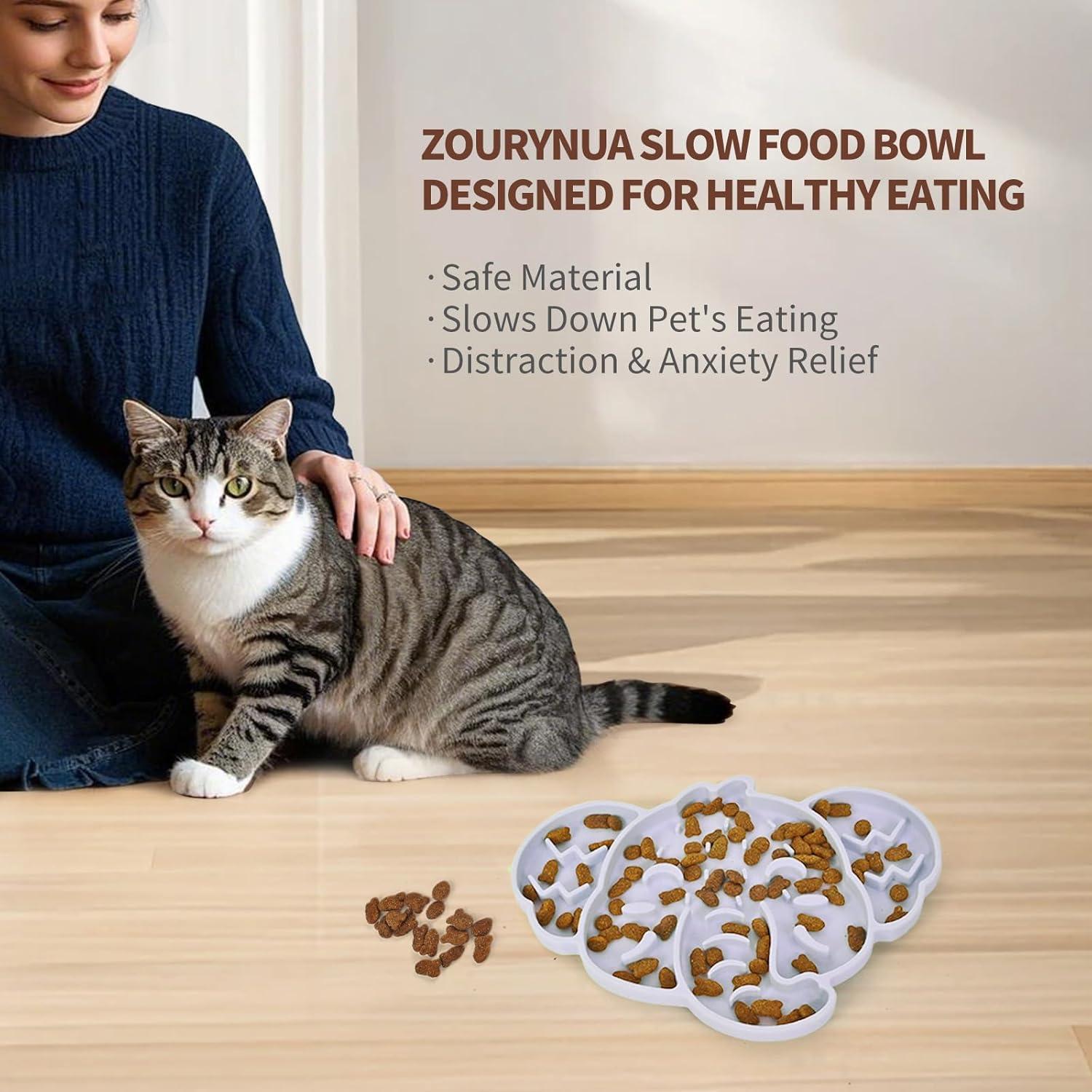 Tazón de Alimentación Lenta Silicona ZOURYNUA 0.8 Taza Gris