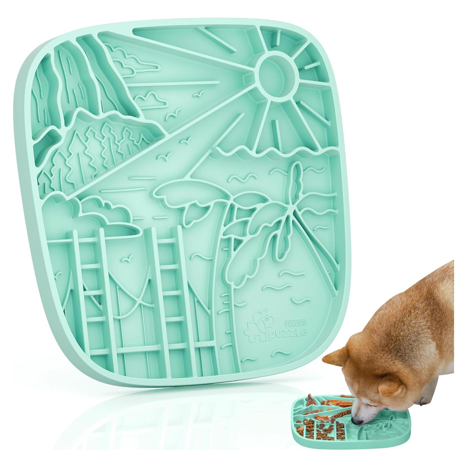 Alfombra Snuffle y Lick para Perros Puzzle Feeder Verde 3 Tazas