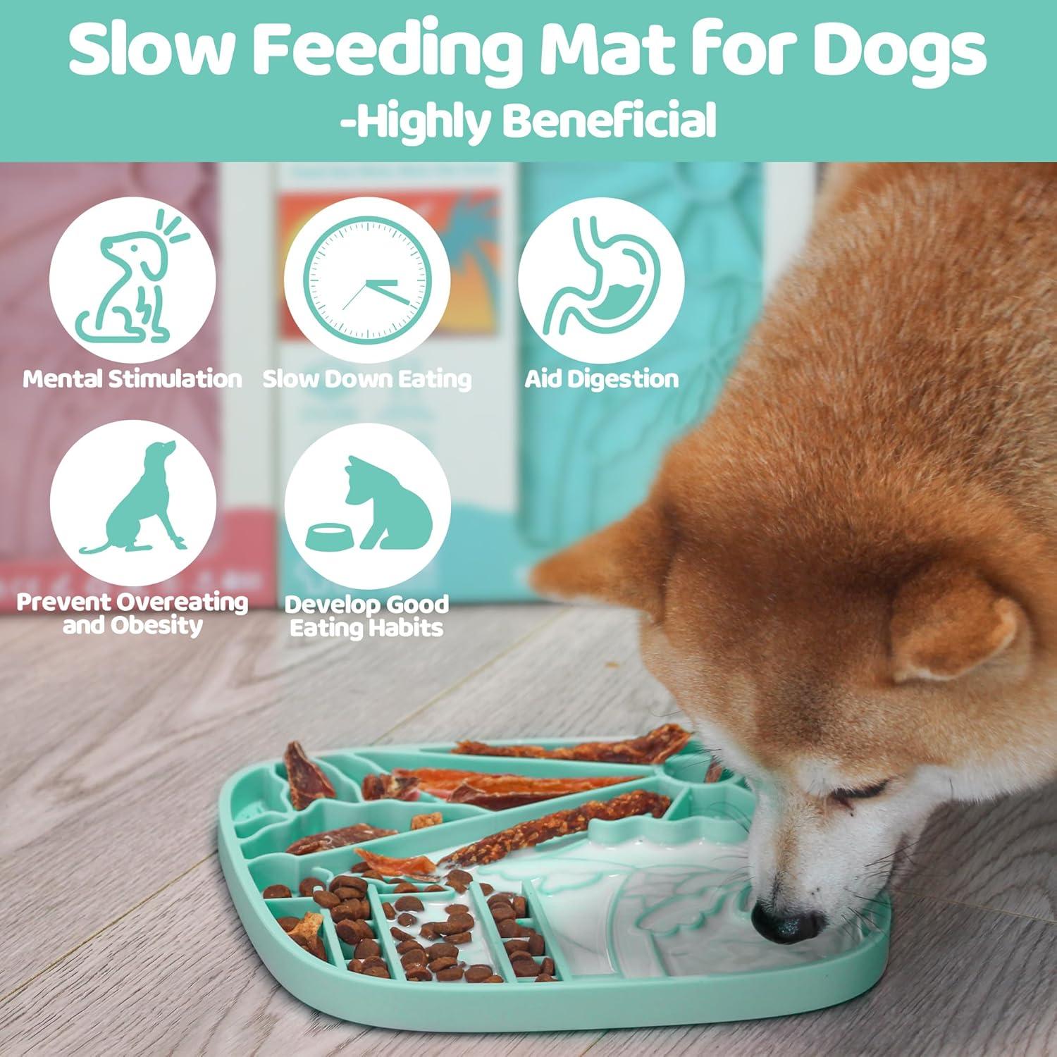 Alfombra Snuffle y Lick para Perros Puzzle Feeder Verde 3 Tazas