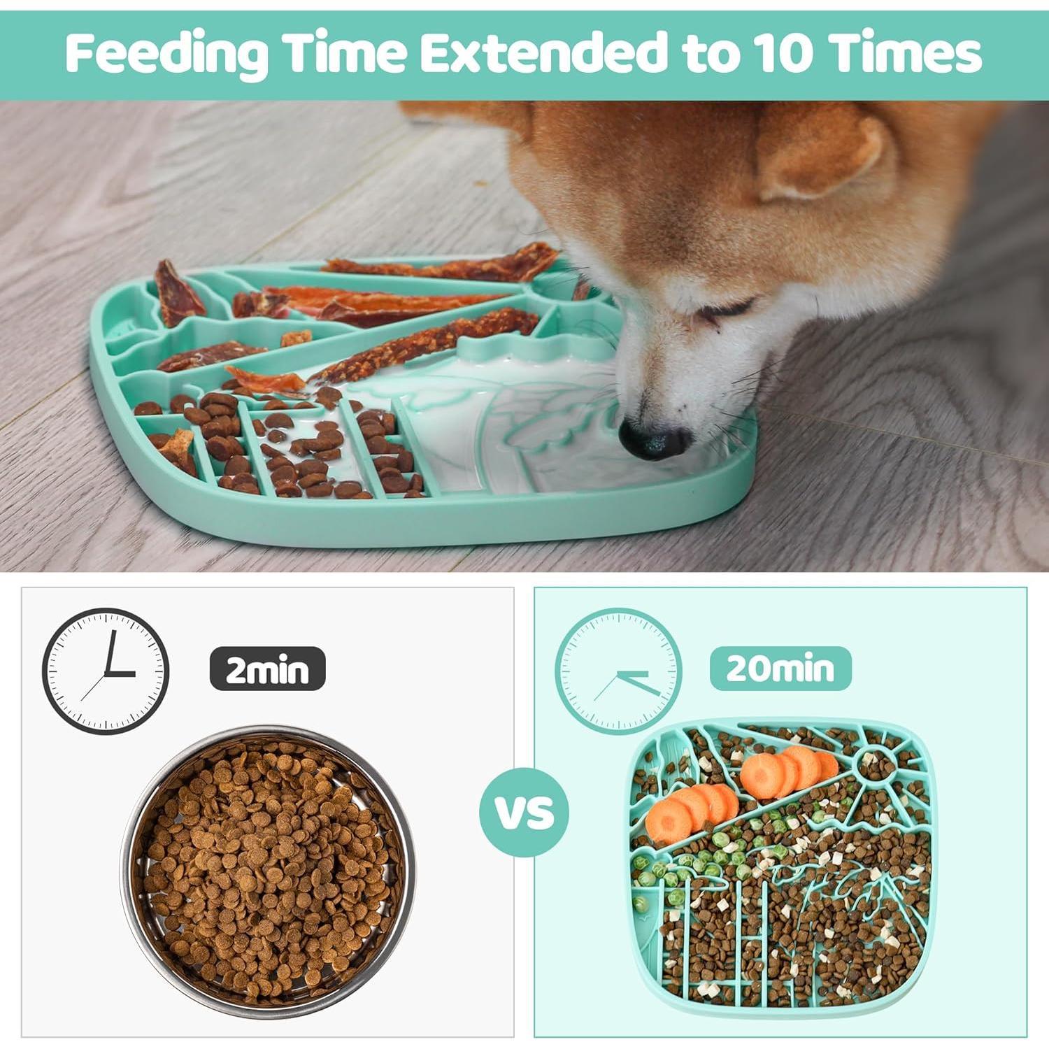 Alfombra Snuffle y Lick para Perros Puzzle Feeder Verde 3 Tazas