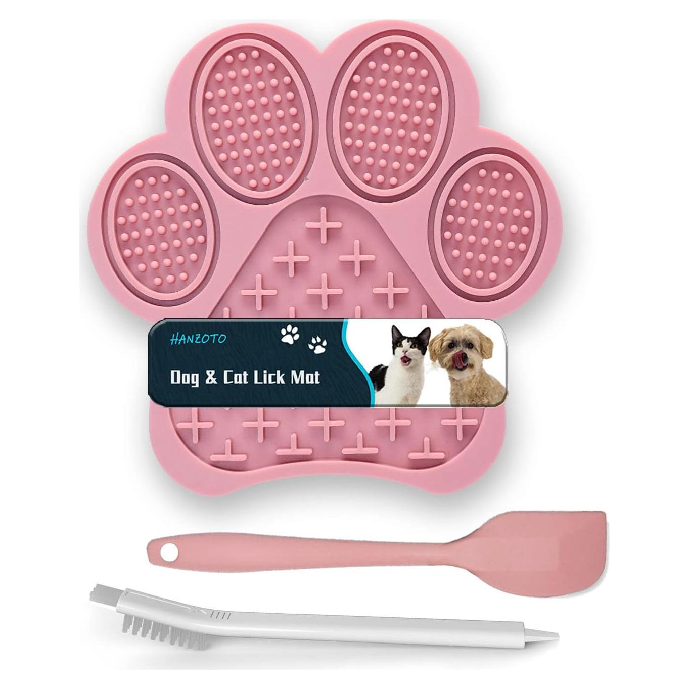 Alfombrilla Lick para Perros y Gatos HANZOTO Rosa 17x16.5cm