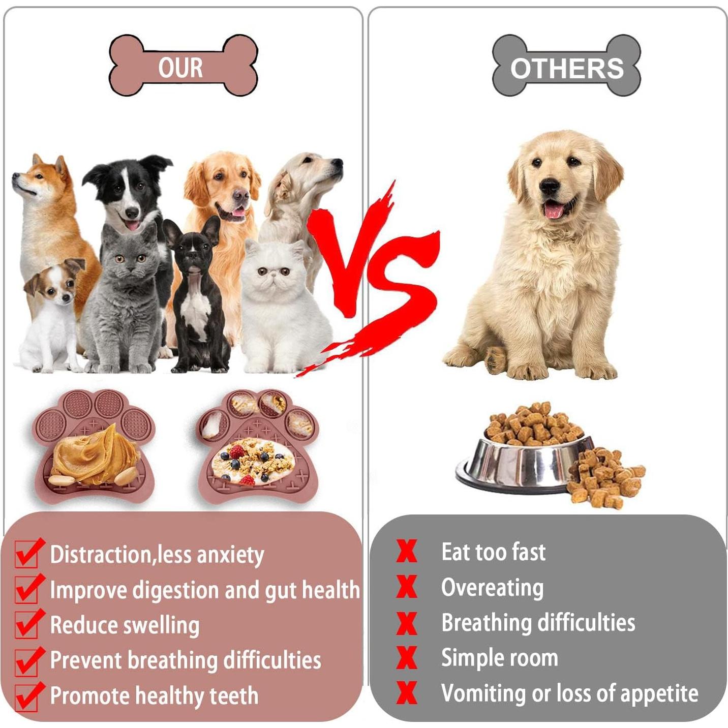 Alfombrilla Lick para Perros y Gatos HANZOTO Rosa 17x16.5cm