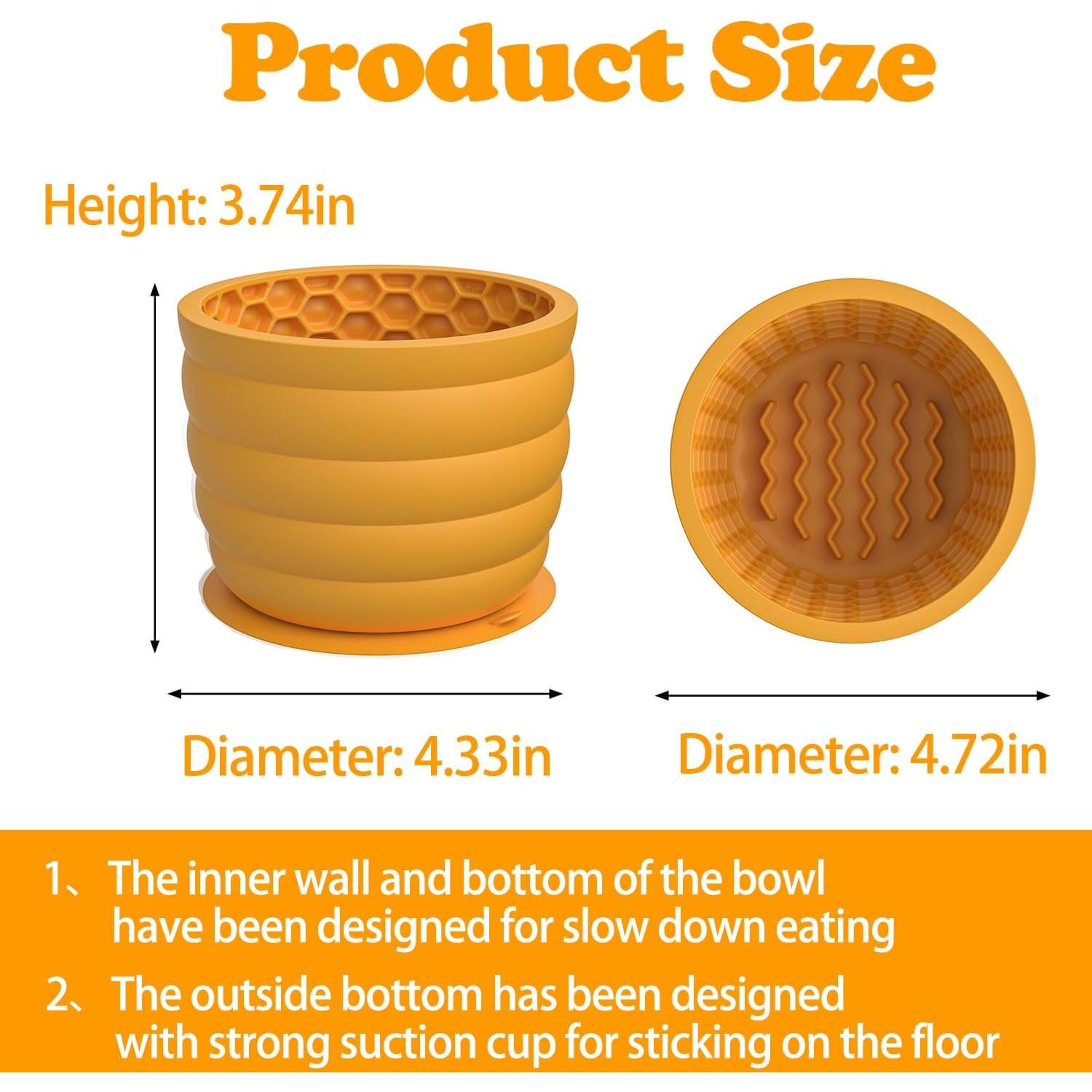 Cuenco de Alimentación Lenta Femont de Silicona 11x9.5cm