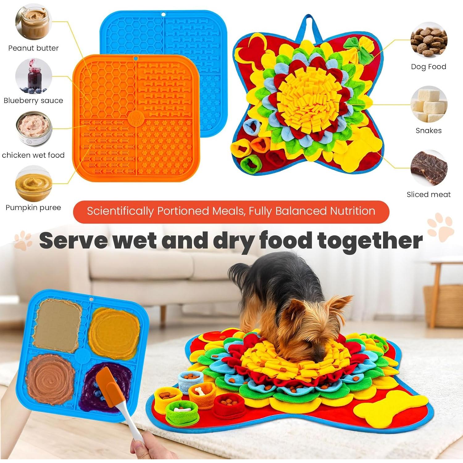 Juego de Alfombra de Olfato y Lamer Petcare 48x48 cm