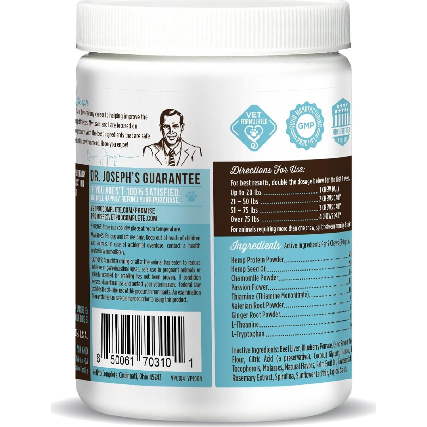 Golosinas Calmantes para Perros VetPro 120 Unidades - Natural