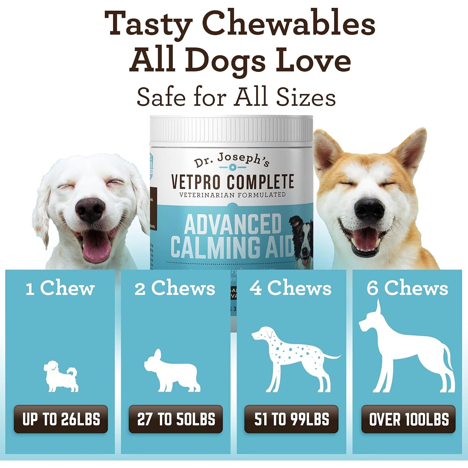 Golosinas Calmantes para Perros VetPro 120 Unidades - Natural