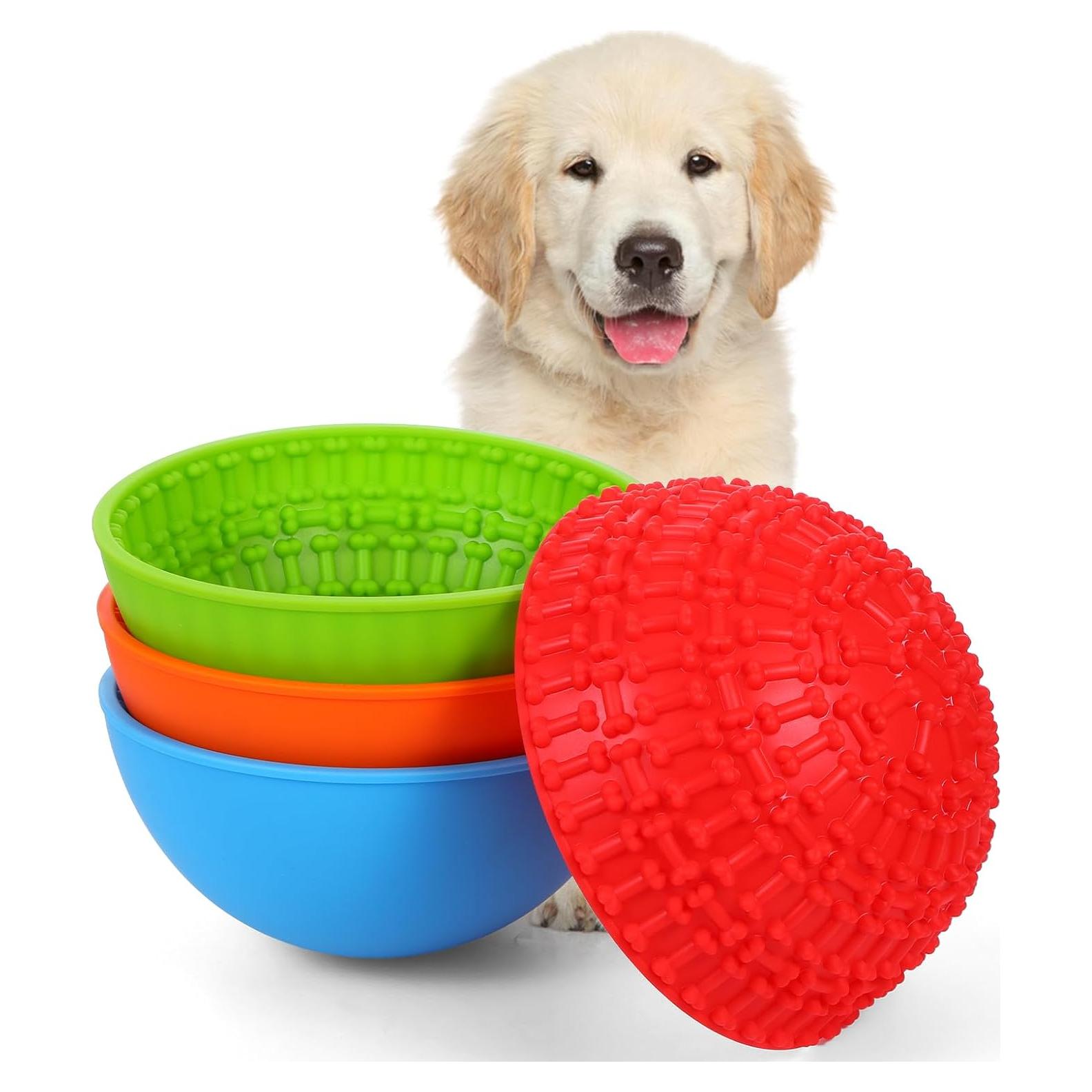 4 Tazones de Silicona Antideslizante para Perros HOFURME