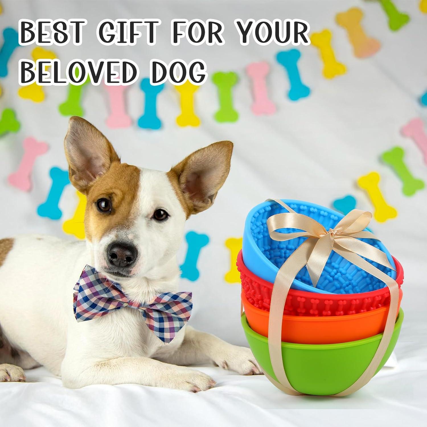 4 Tazones de Silicona Antideslizante para Perros HOFURME