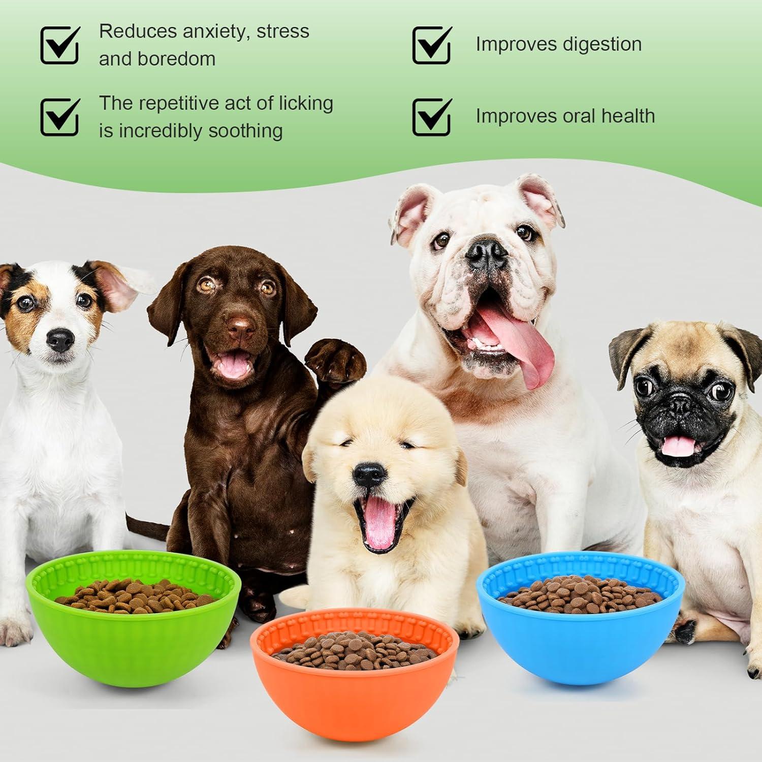 4 Tazones de Silicona Antideslizante para Perros HOFURME