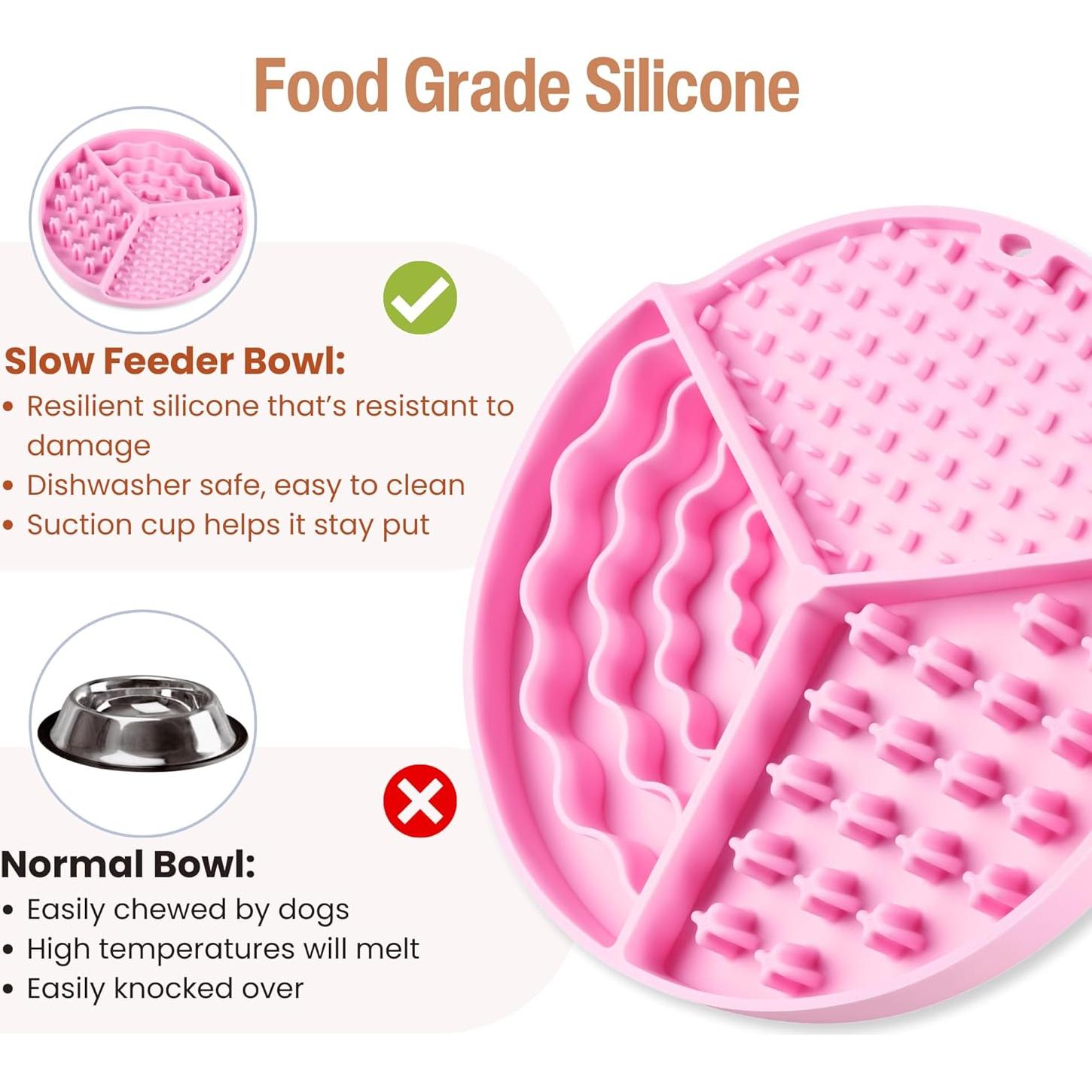 Alfombrilla Lamer para Perros y Gatos Nothomme Rosa 19cm