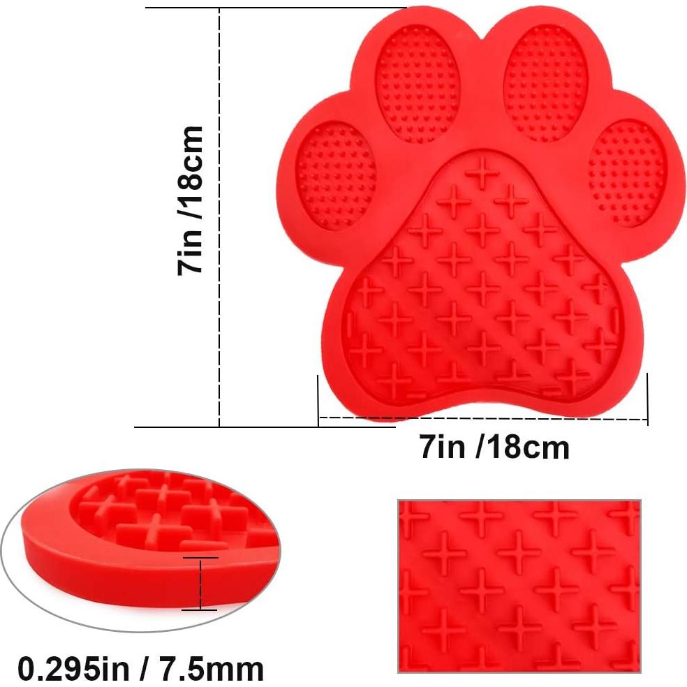 Alfombrilla para Lamer Perros Mycicy Rojo 17.78cm Antideslizante