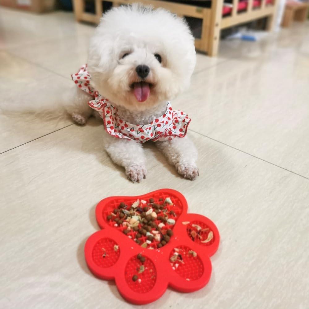 Alfombrilla para Lamer Perros Mycicy Rojo 17.78cm Antideslizante