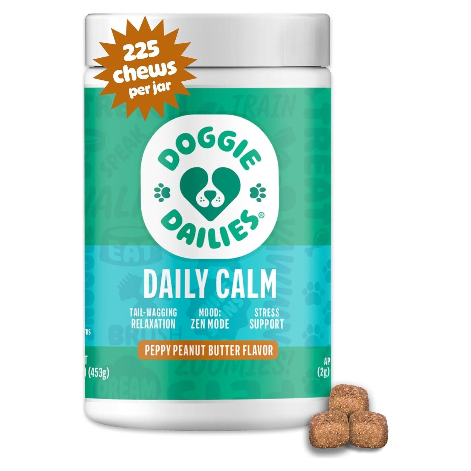 Masticables Calmantes Doggie Dailies Mantequilla de Maní 225g