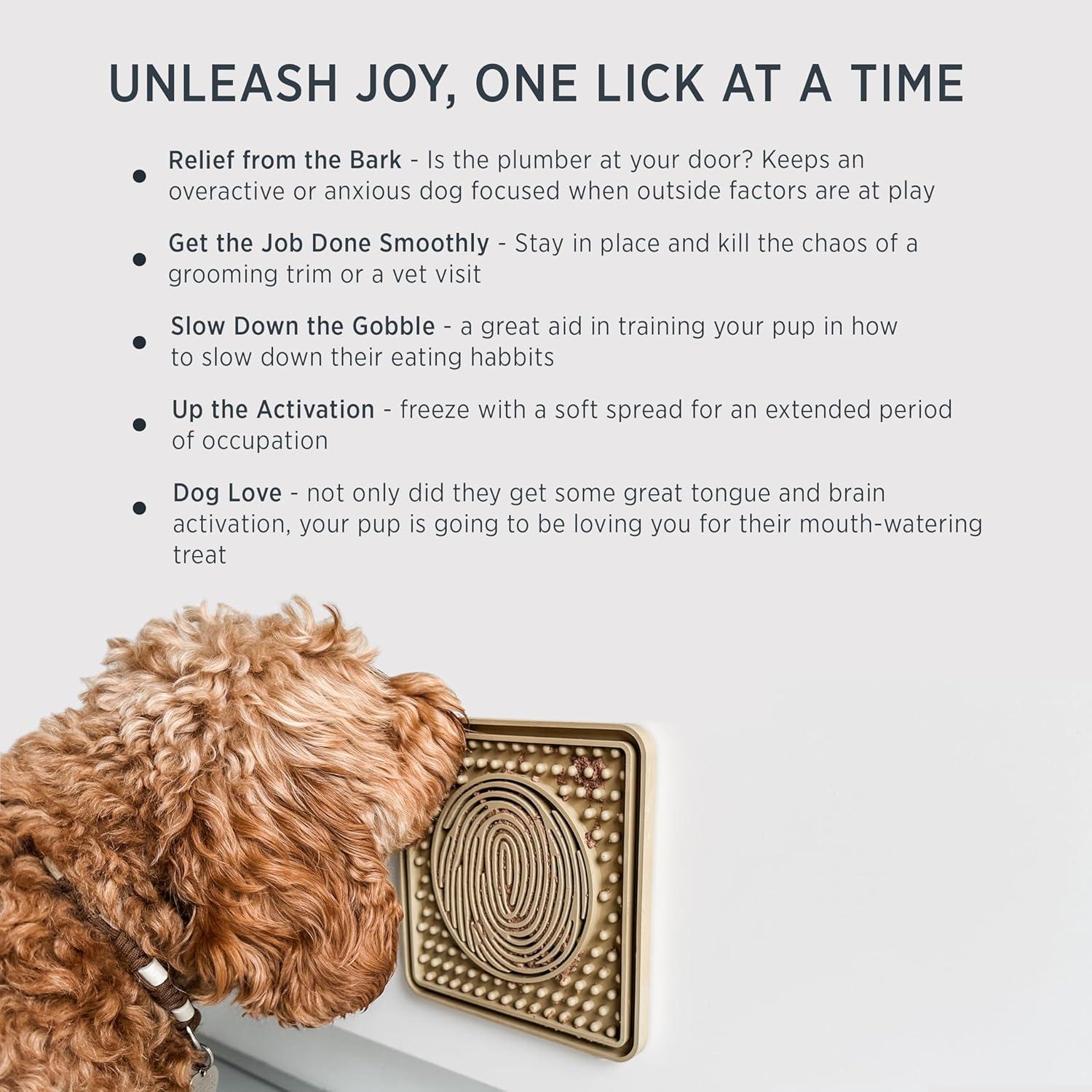 Alfombrilla para Lamer Perros HEVEA Caucho Natural 19.5cm