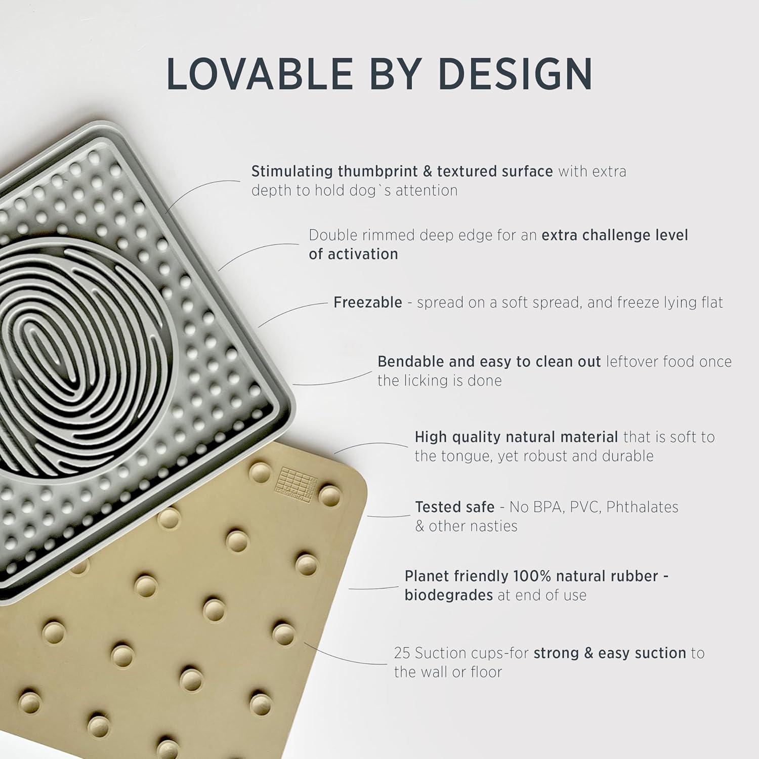 Alfombrilla para Lamer Perros HEVEA Caucho Natural 19.5cm