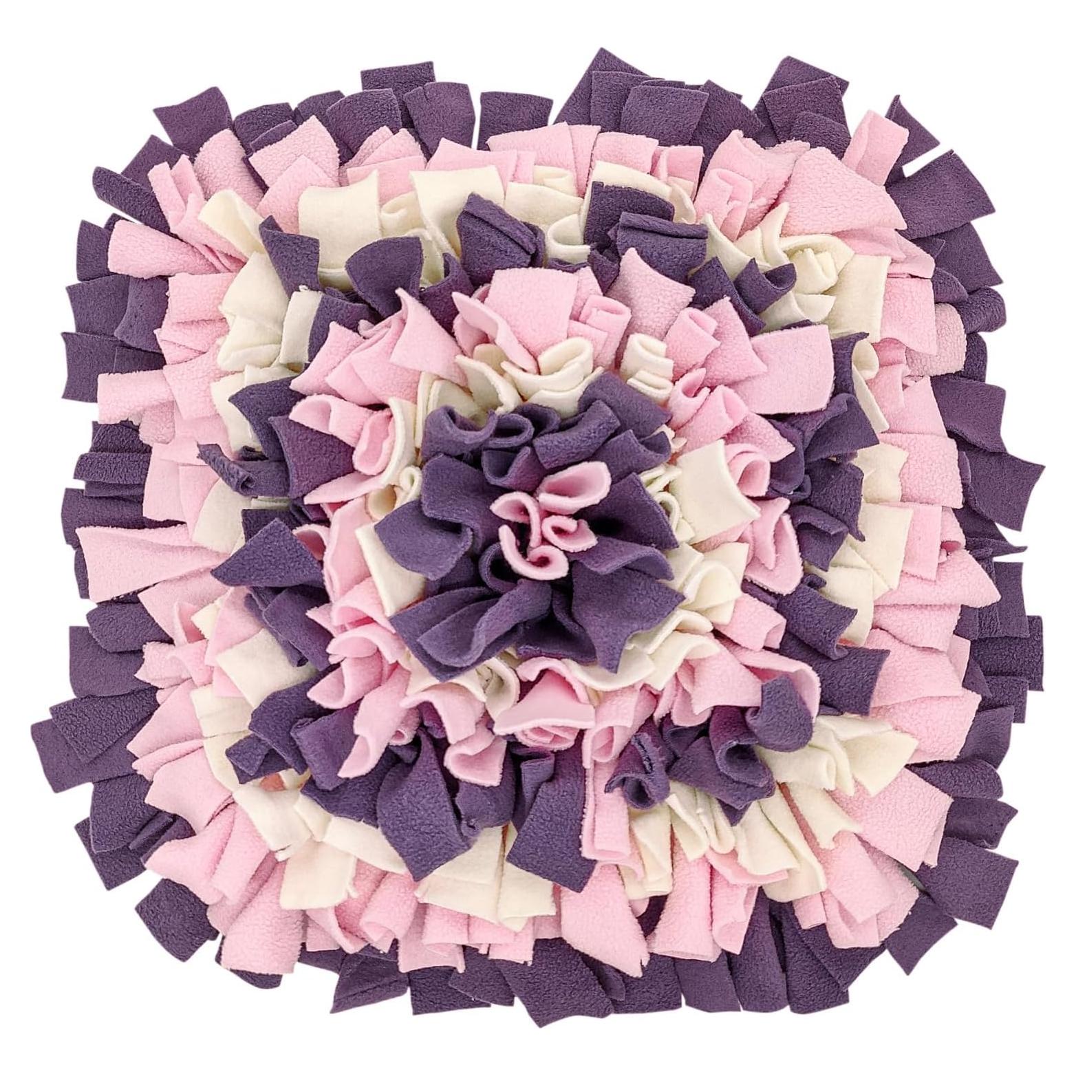 Alfombra de olfato para perros LIVEKEY 45x45 cm Rosa/Violeta/Blanco