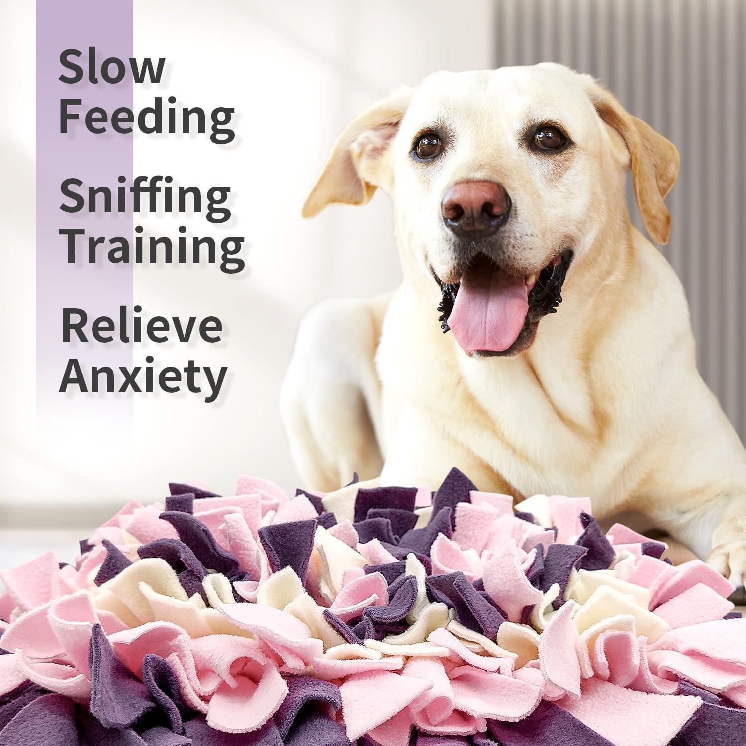 Alfombra de olfato para perros LIVEKEY 45x45 cm Rosa/Violeta/Blanco