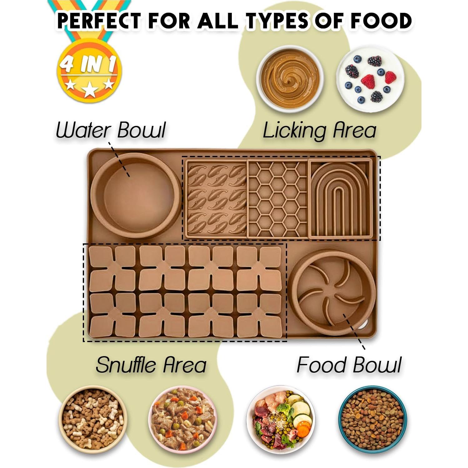 Alfombra de Olfateo 4 en 1 OurMiao XL Marrón - Alimentación Lenta