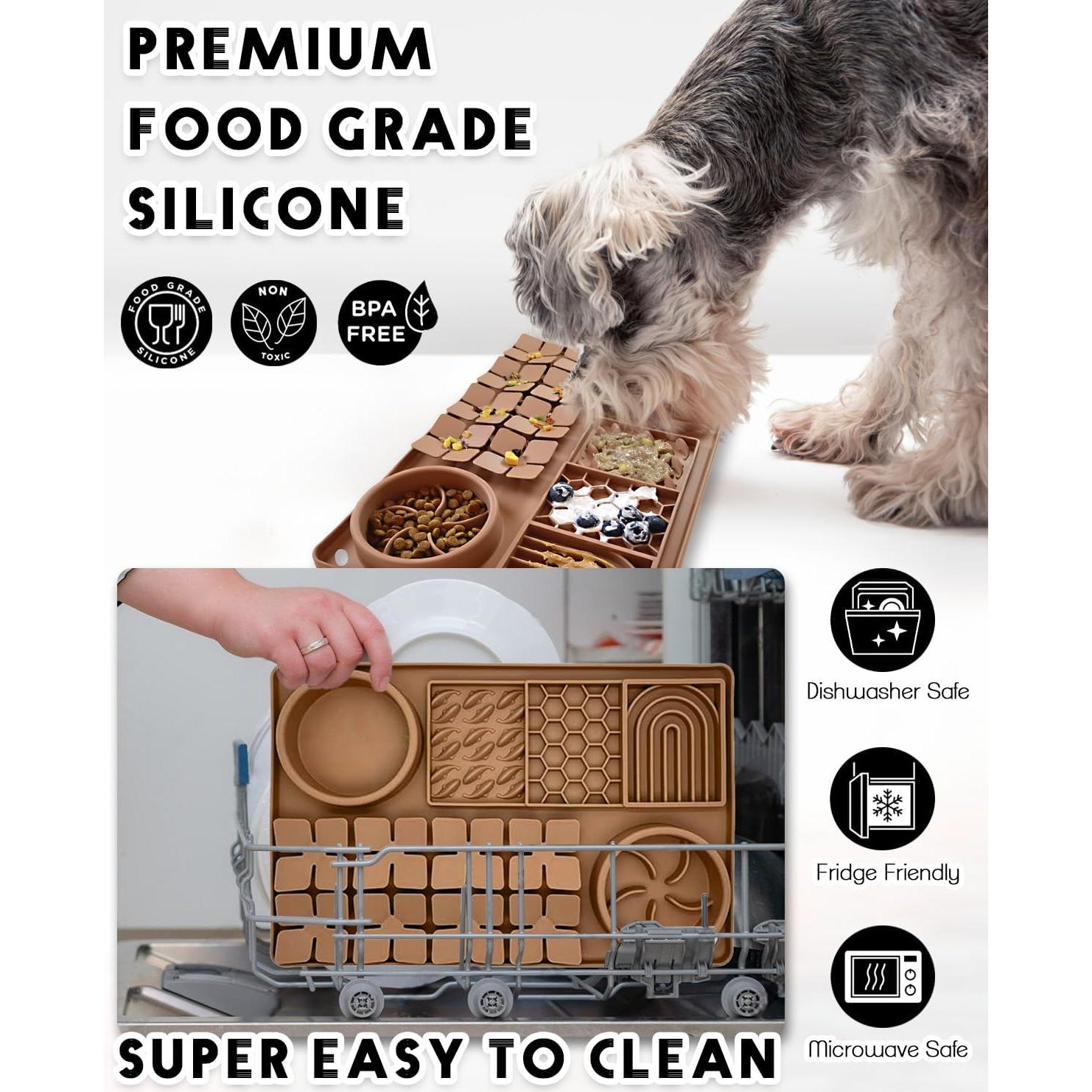 Alfombra de Olfateo 4 en 1 OurMiao XL Marrón - Alimentación Lenta