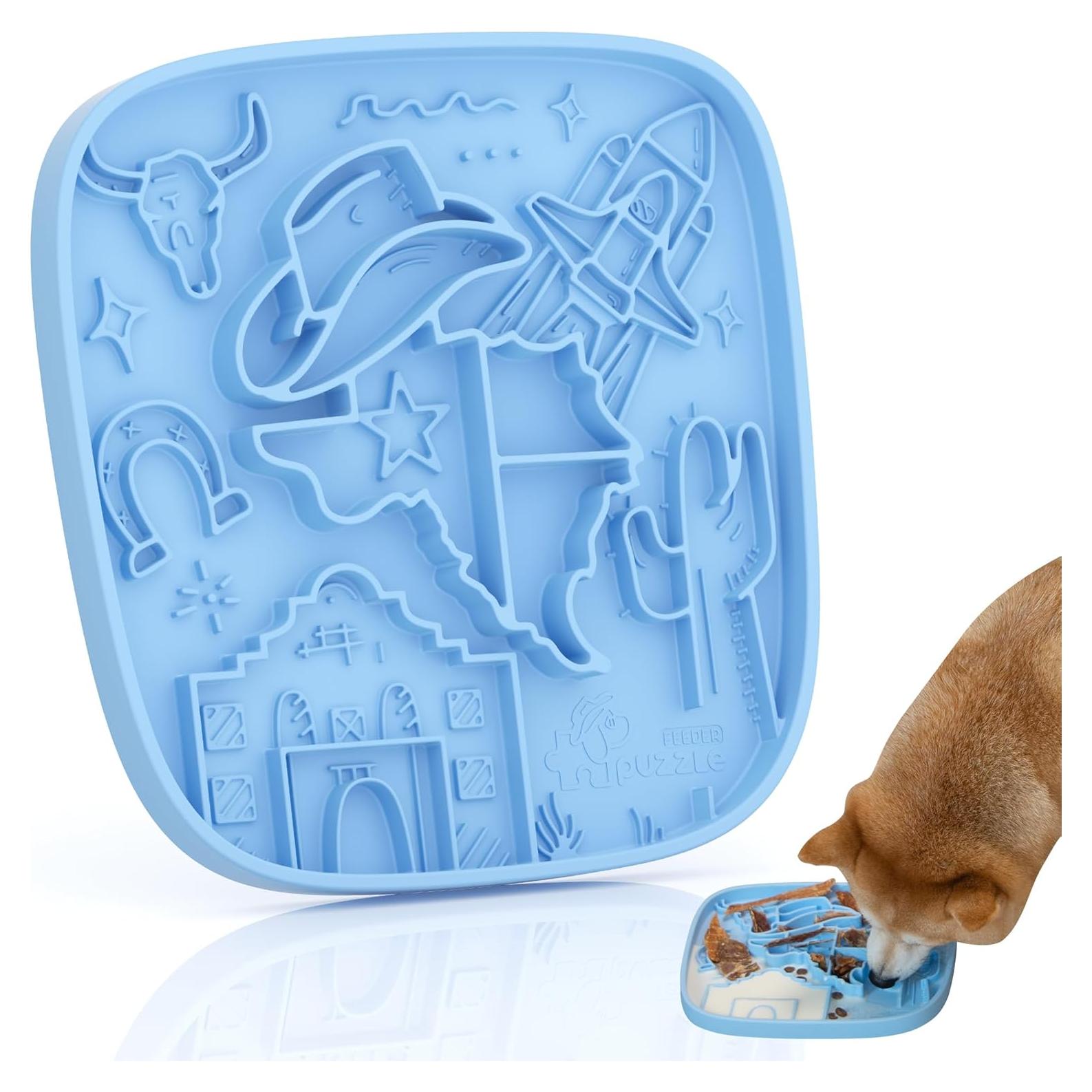 Alfombra de Alimentación Lenta para Perros Puzzle Feeder Azul