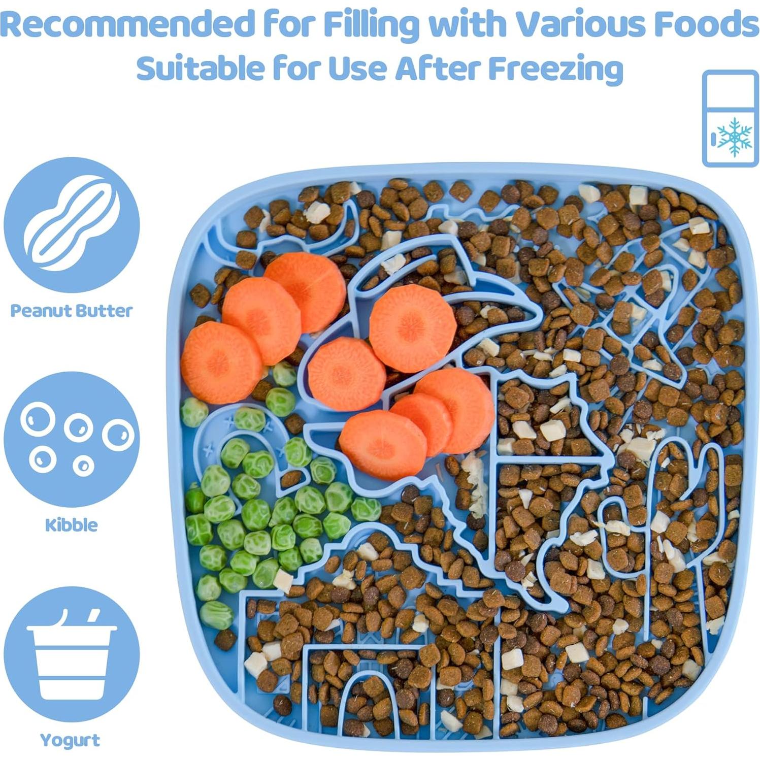 Alfombra de Alimentación Lenta para Perros Puzzle Feeder Azul