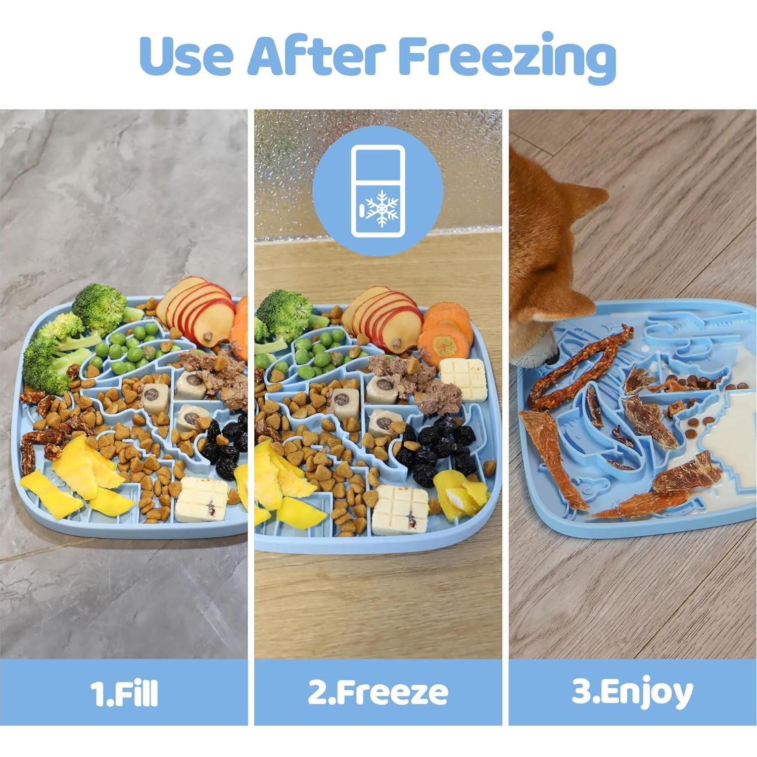 Alfombra de Alimentación Lenta para Perros Puzzle Feeder Azul