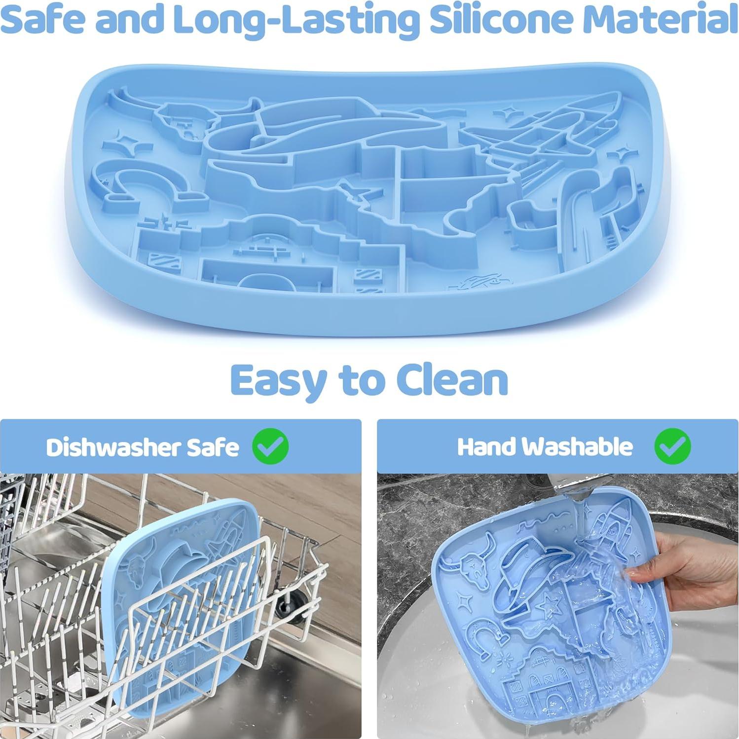 Alfombra de Alimentación Lenta para Perros Puzzle Feeder Azul