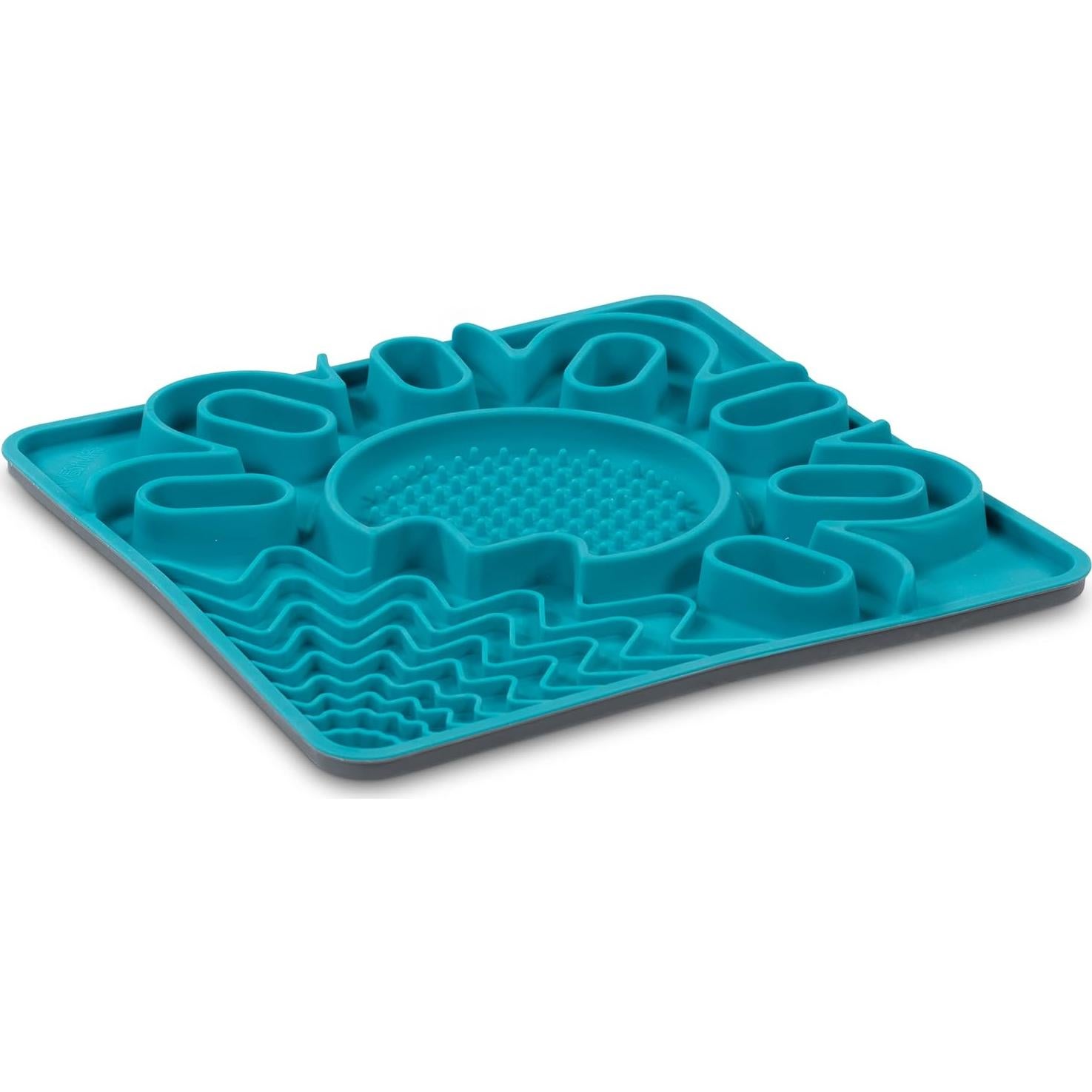 Tapete de Silicona Messy Mutts para Perros y Gatos 24.1 cm Azul