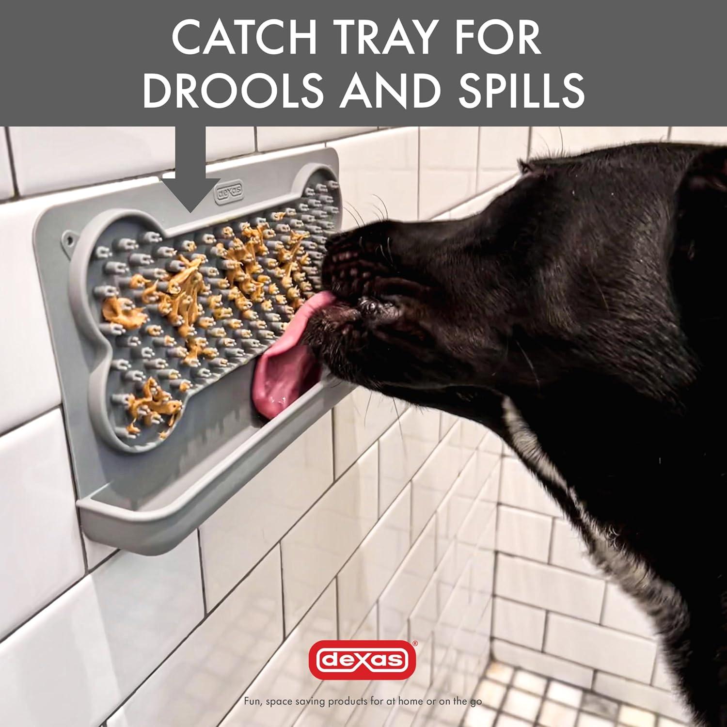 Alfombrilla de Lamer Dexas Snack & Distract 24.1x14cm Gris