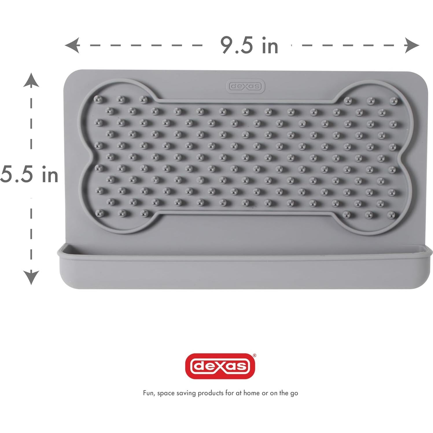 Alfombrilla de Lamer Dexas Snack & Distract 24.1x14cm Gris