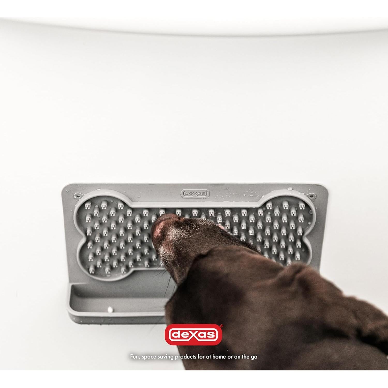 Alfombrilla de Lamer Dexas Snack & Distract 24.1x14cm Gris