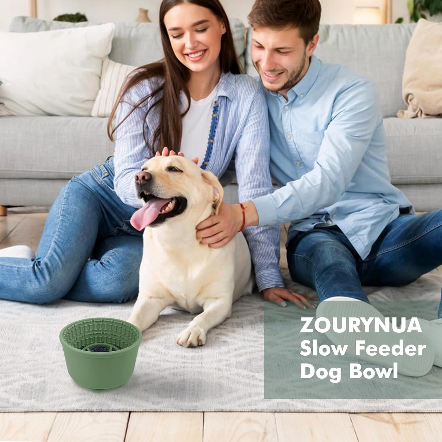 Cuenco de Silicona Antideslizante ZOURYNUA 4.2 Tazas Verde