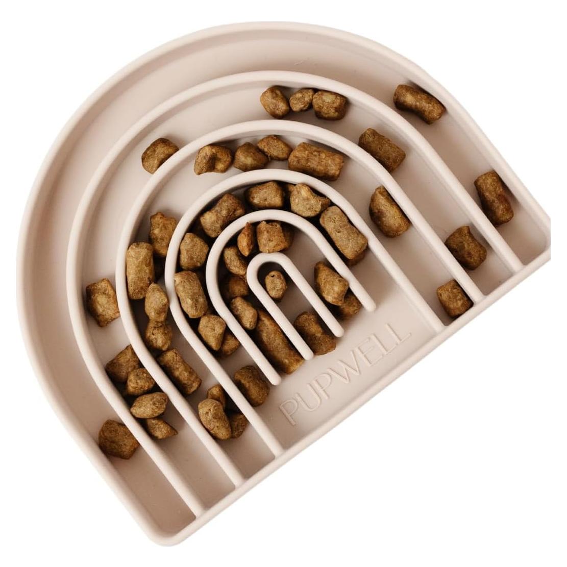 Alfombrilla Lamedora y Alimentador Lento Pupwell 19x15cm Rosa