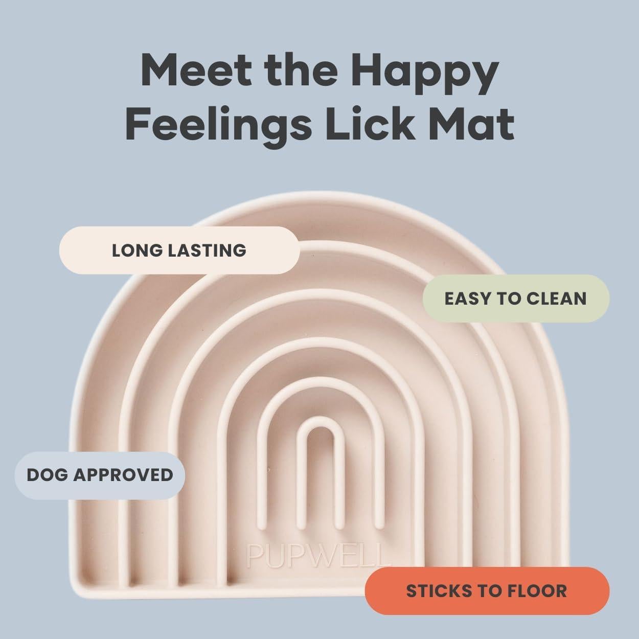 Alfombrilla Lamedora y Alimentador Lento Pupwell 19x15cm Rosa