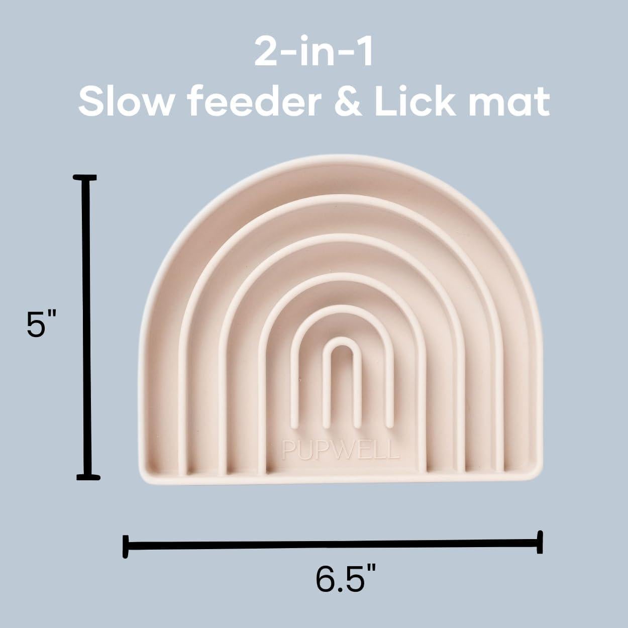 Alfombrilla Lamedora y Alimentador Lento Pupwell 19x15cm Rosa