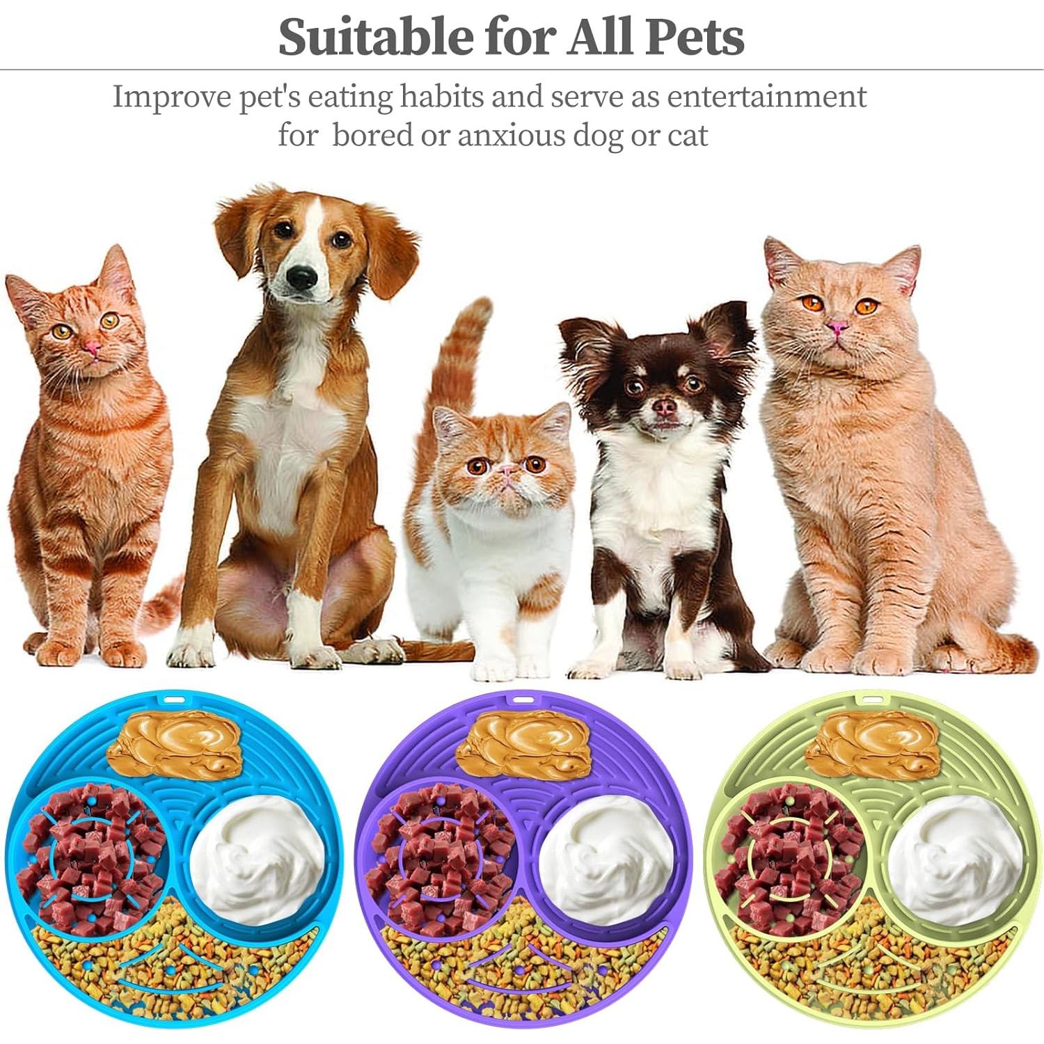 Alfombrilla de Lamer Tacrasz para Perro y Gato Azul Claro