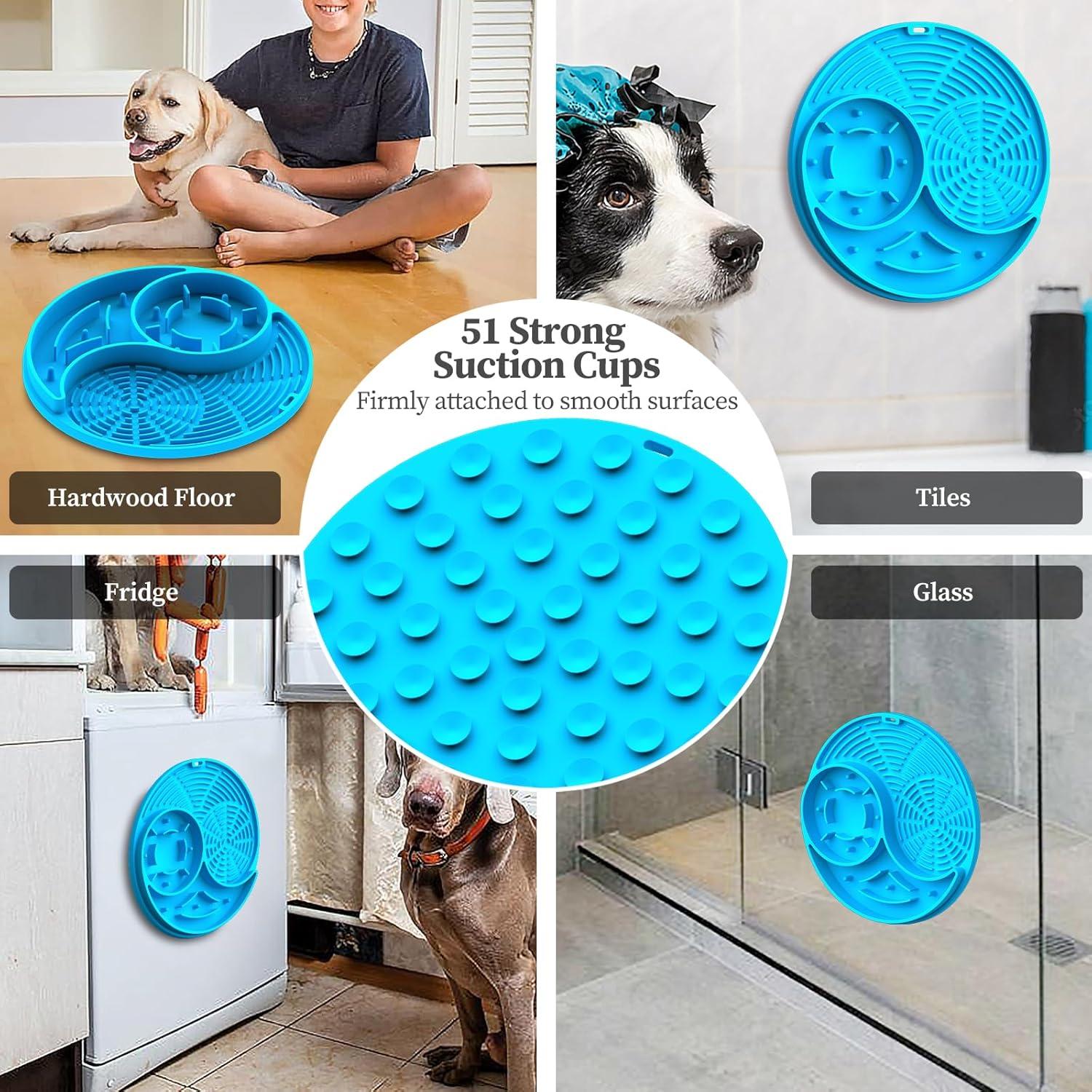 Alfombrilla de Lamer Tacrasz para Perro y Gato Azul Claro