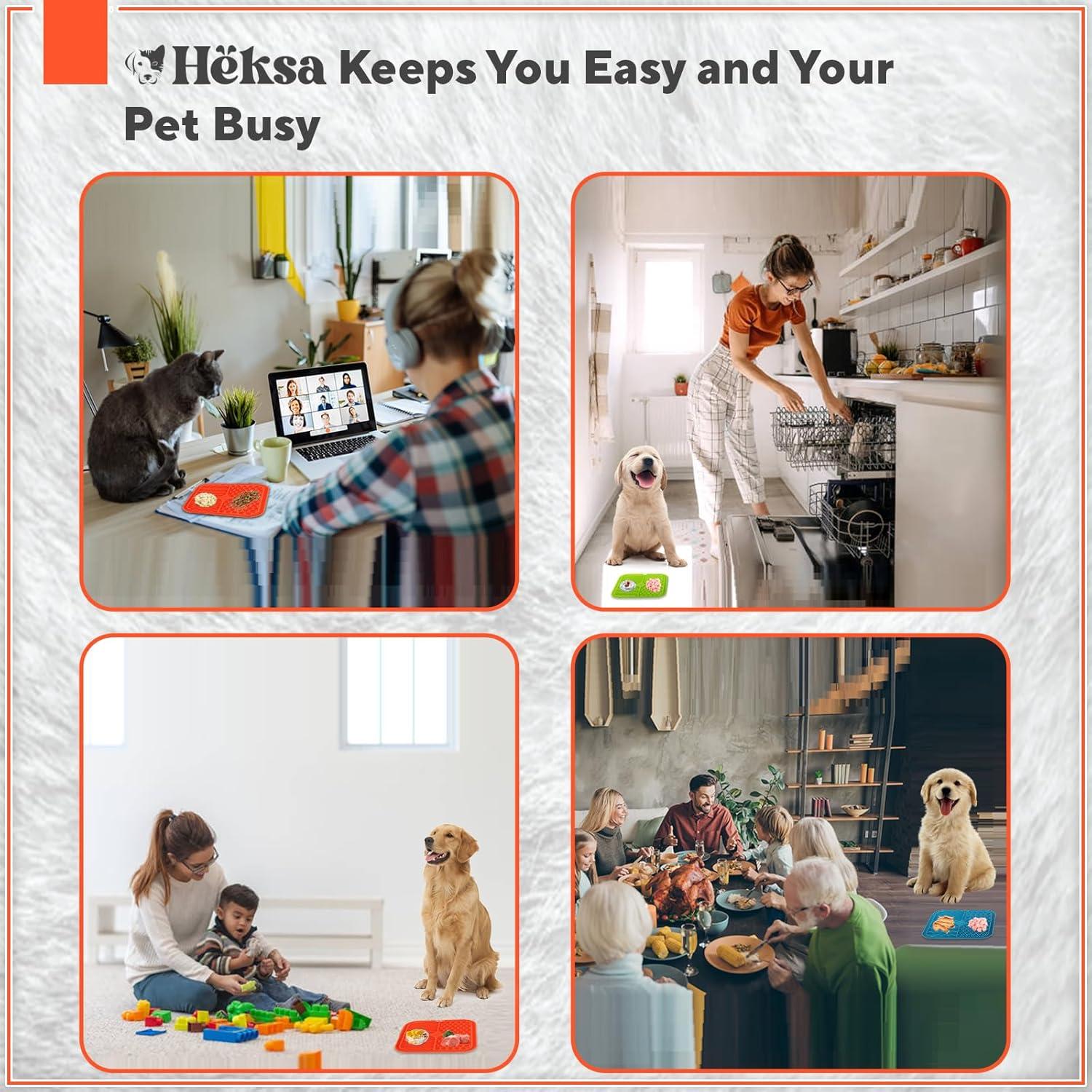 Alfombrilla de Lamido Heksa para Perros y Gatos - Alivio de Ansiedad