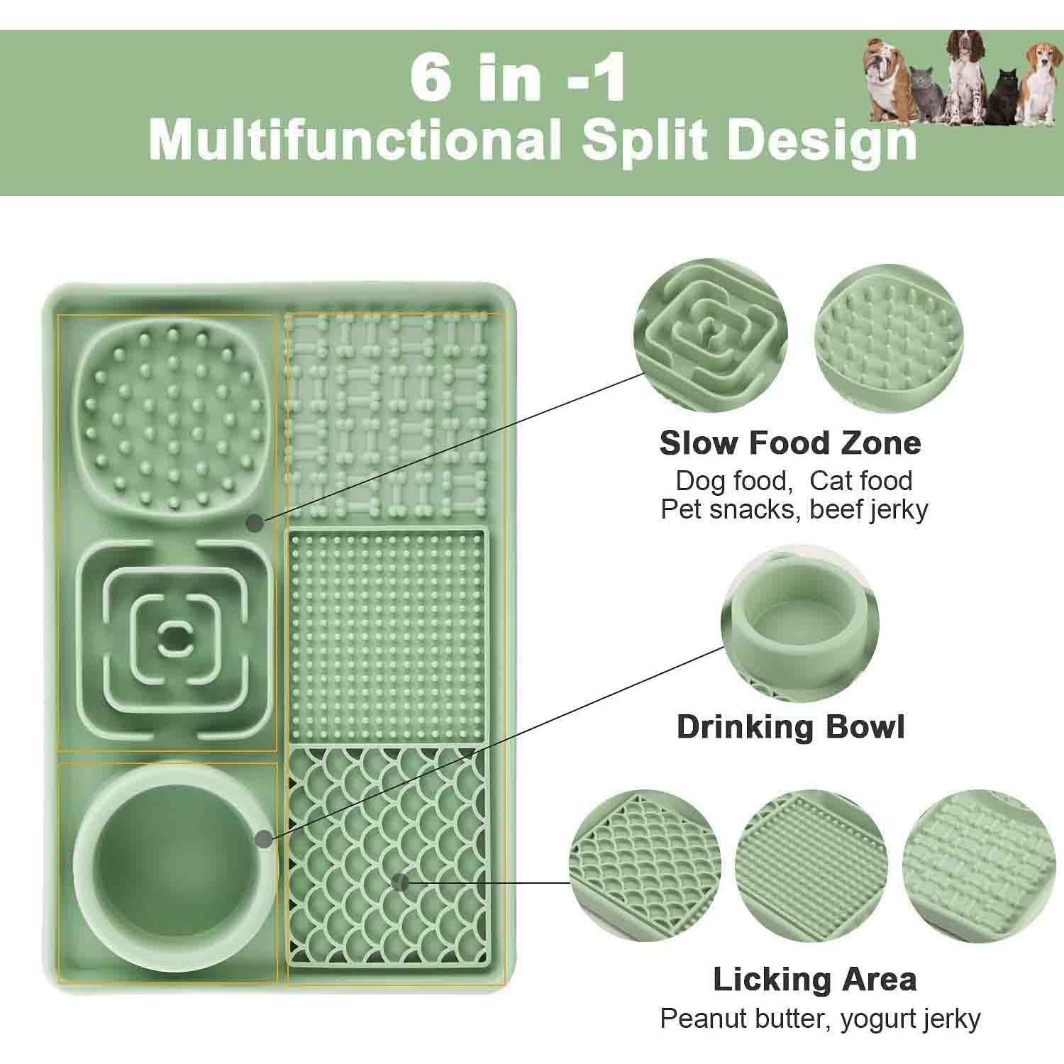 Alfombrilla de Silicona para Perros MIKITOYzone Verde 27.9x12.7cm