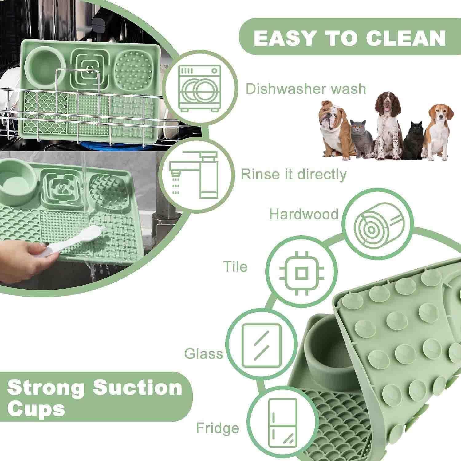 Alfombrilla de Silicona para Perros MIKITOYzone Verde 27.9x12.7cm