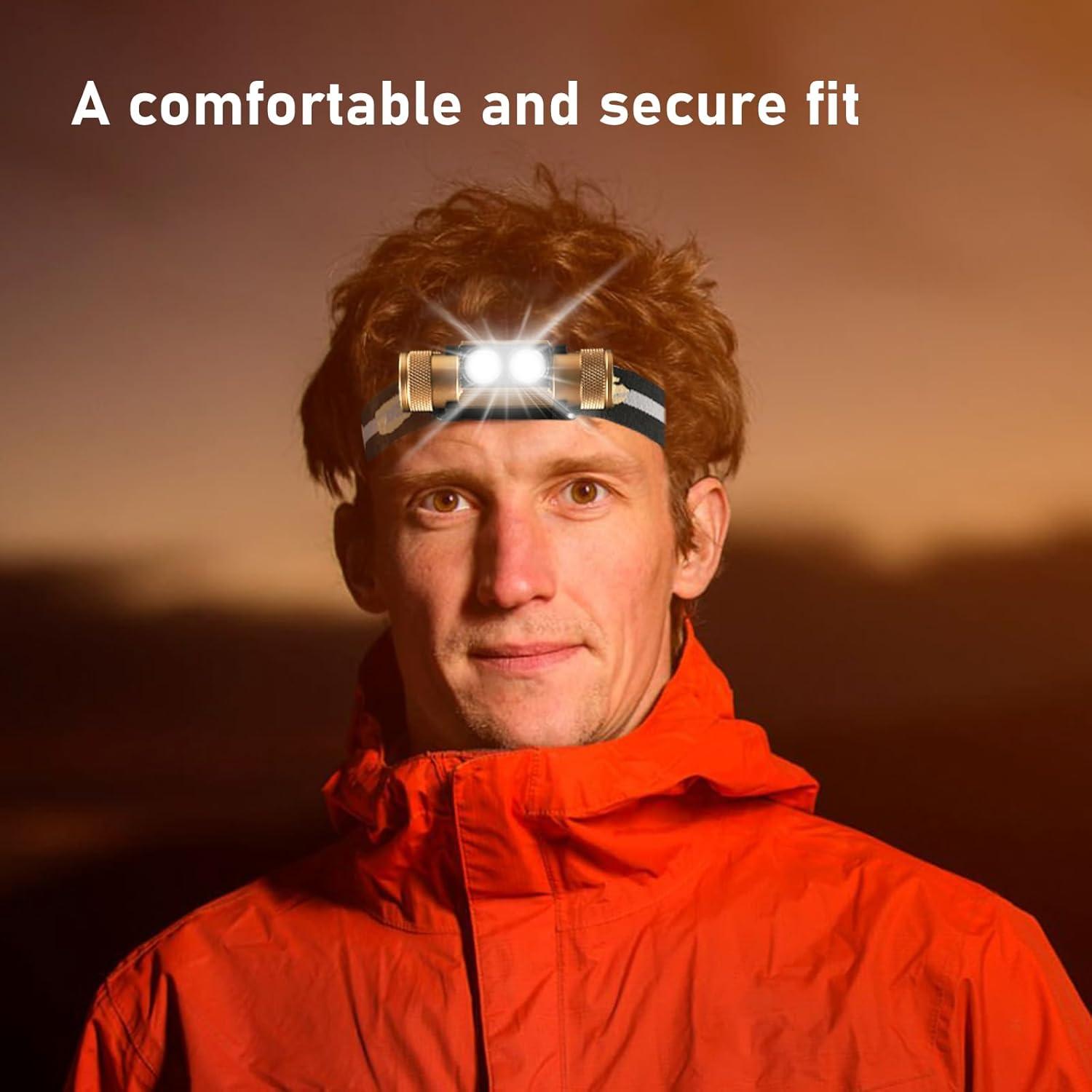 Linterna Frontal Weneasker H02A 1200 Lúmenes Impermeable