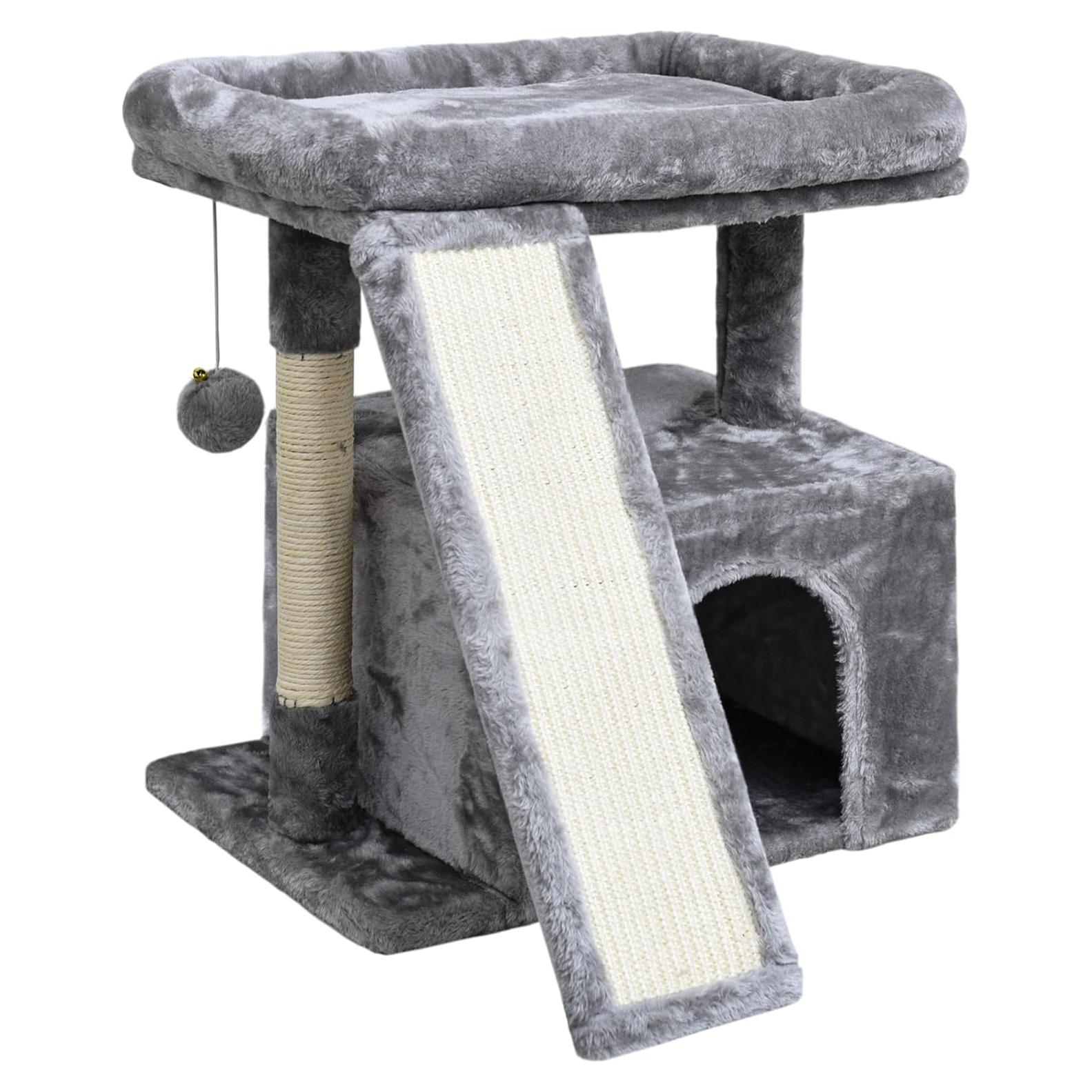 Árbol para Gatos SIYIPURR Torre con Poste y Cama 41x31x45.7cm