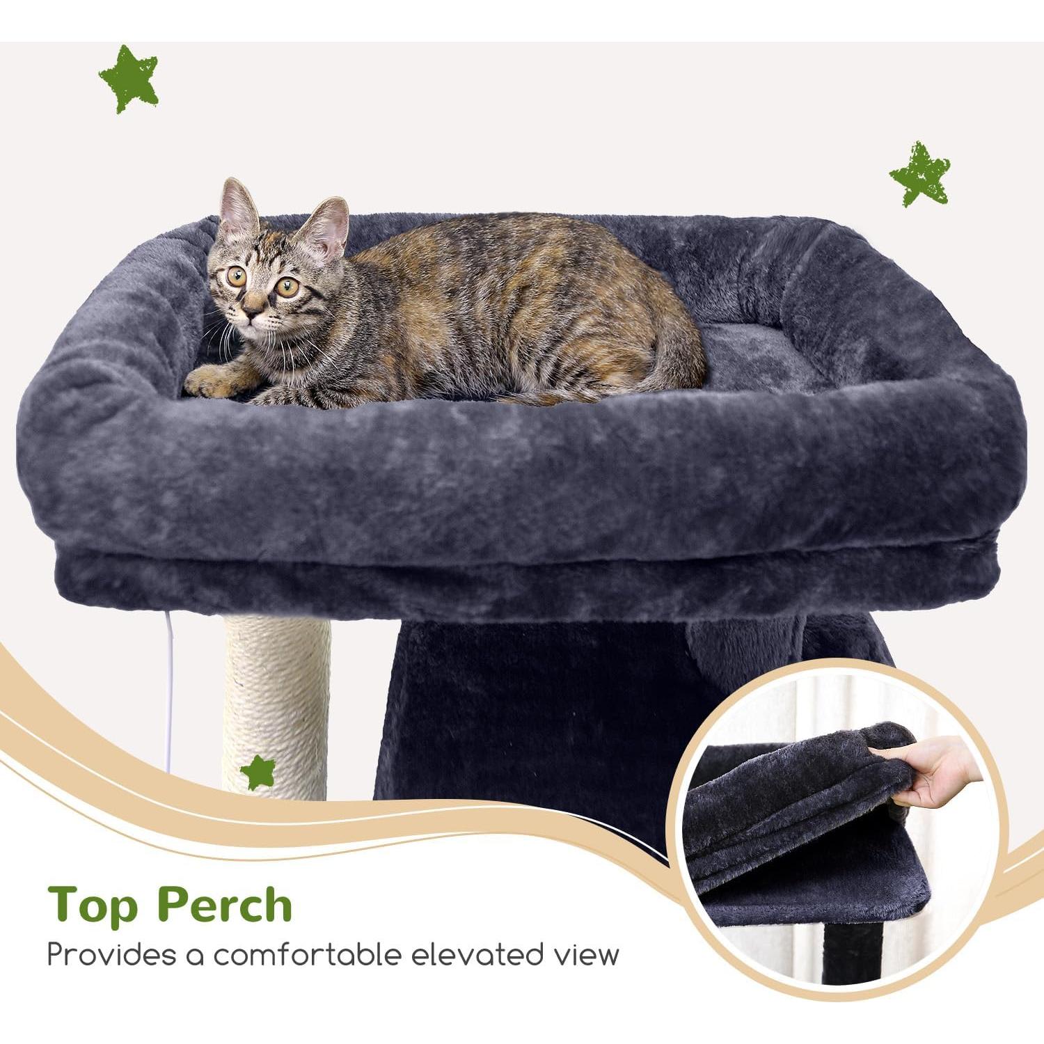 Árbol para Gatos Globlazer F70 Pro 70" Gris Oscuro con Hamaca