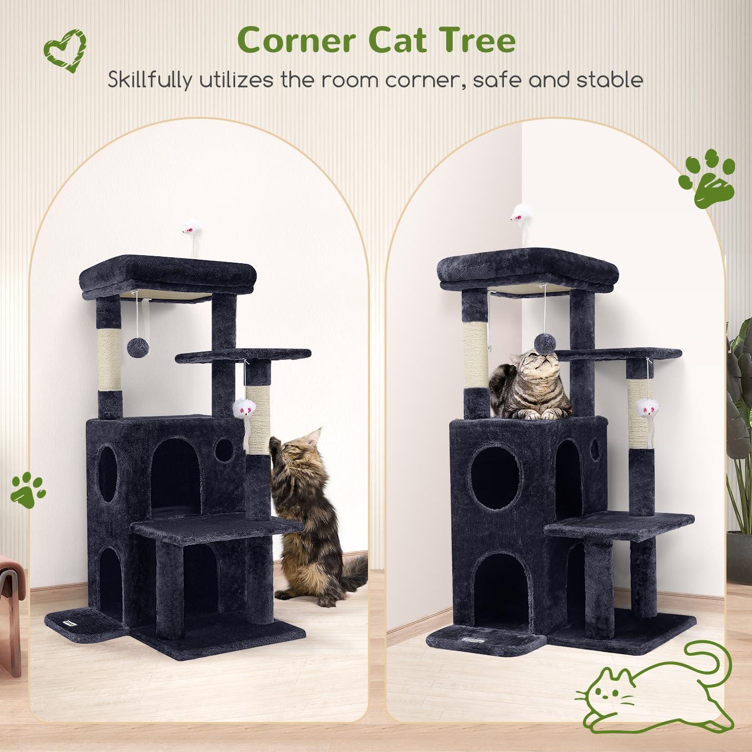 Torre de Árbol para Gatos Globlazer FC50 127 cm Gris Oscuro