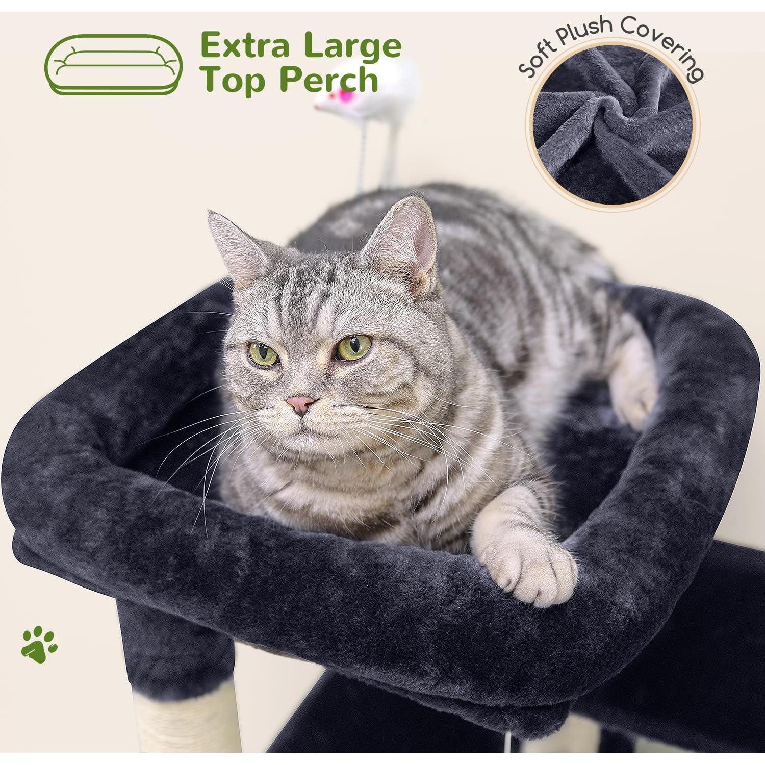 Torre de Árbol para Gatos Globlazer FC50 127 cm Gris Oscuro