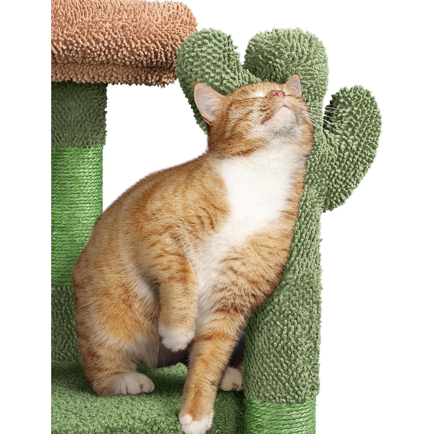 Árbol de Gato Cactus Yaheetech 106.68cm Verde/Marrón